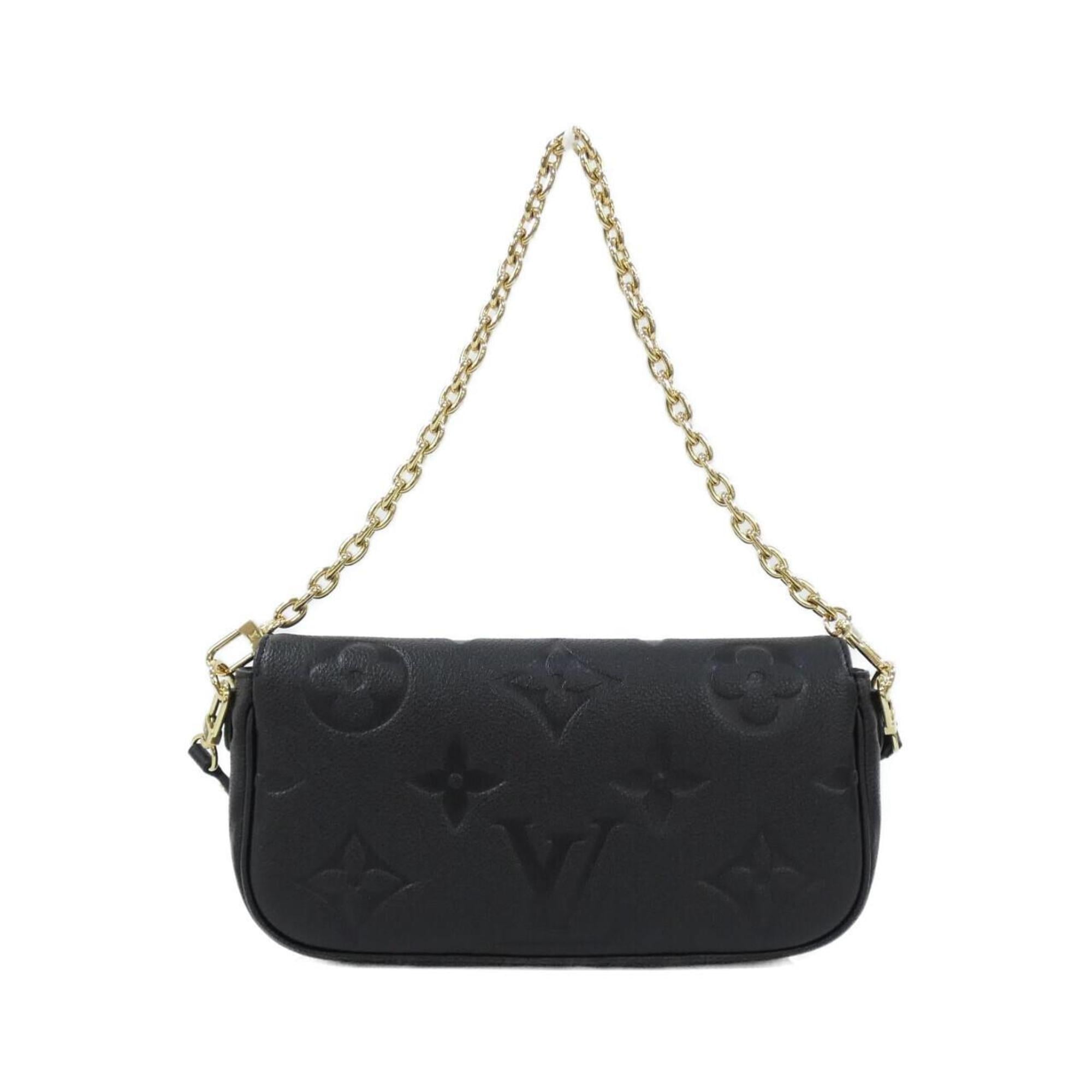 Louis Vuitton Black Leather Shoulder Bag