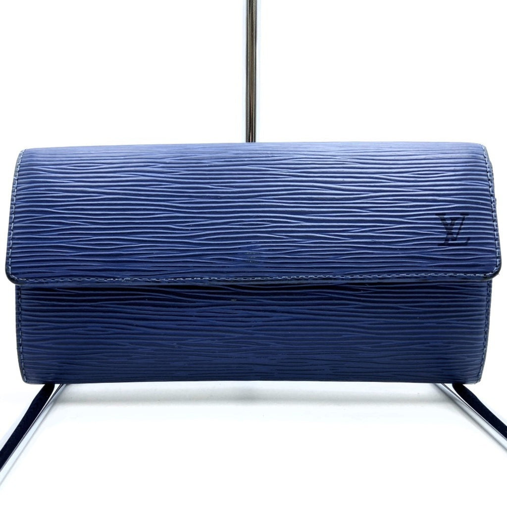 Louis Vuitton Navy Epi Leather Long Wallet (Tri-Fold)