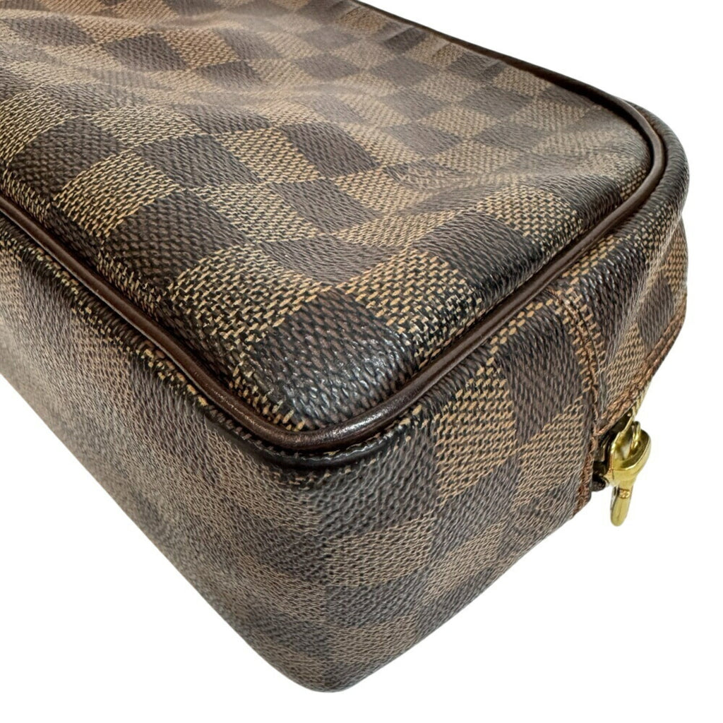 Louis Vuitton Damier Brown Leather Clutch Bag