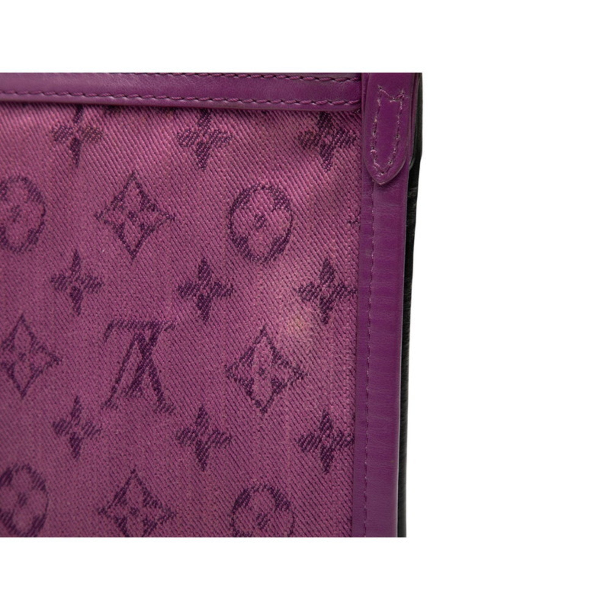Louis Vuitton Brown Marron Purple Pvc Canvas Leather Shoulder Bag