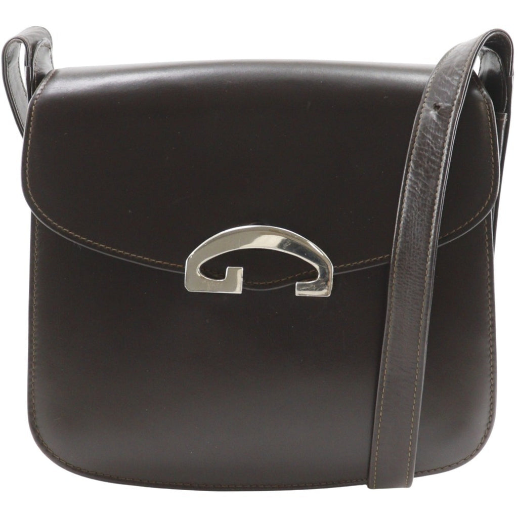 Gucci Brown Leather Shoulder Bag (Pre-Owned)