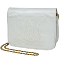 Celine White Leather Shoulder Bag