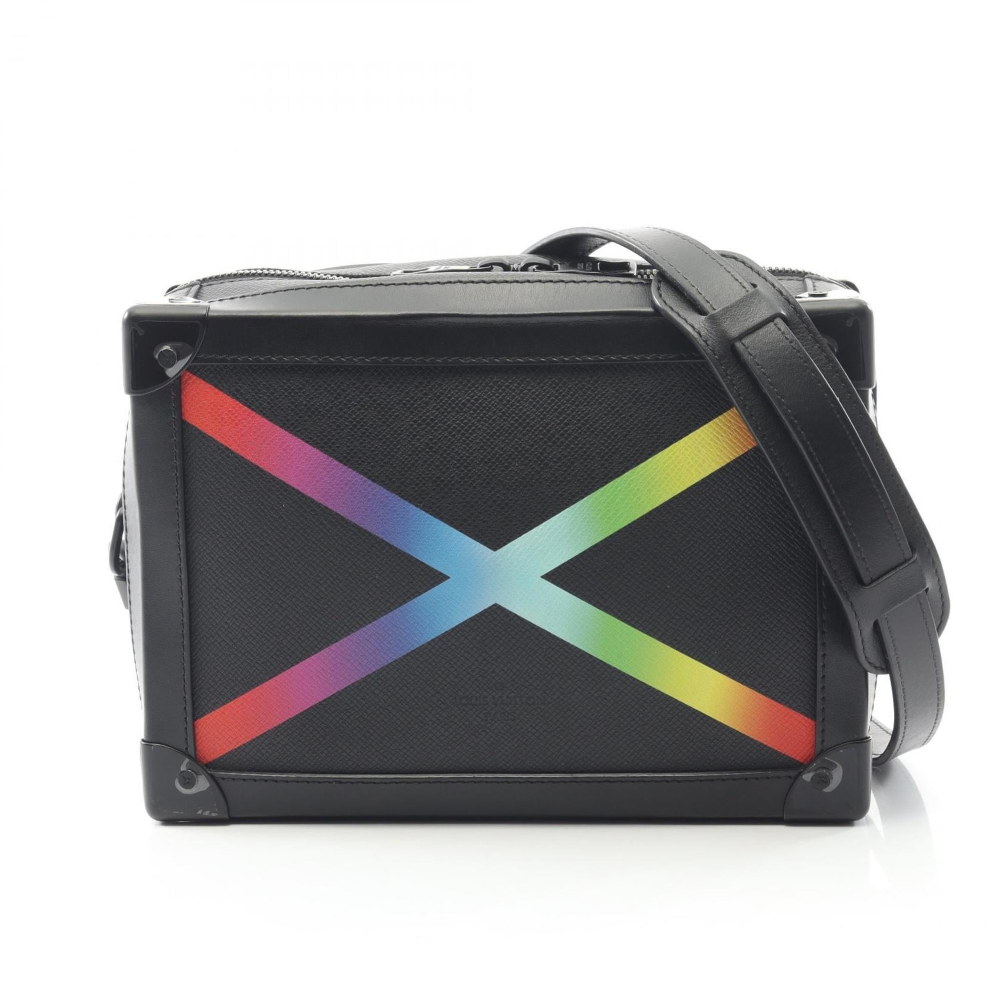 Louis Vuitton Black Multi-Color Taiga Leather Shoulder Bag
