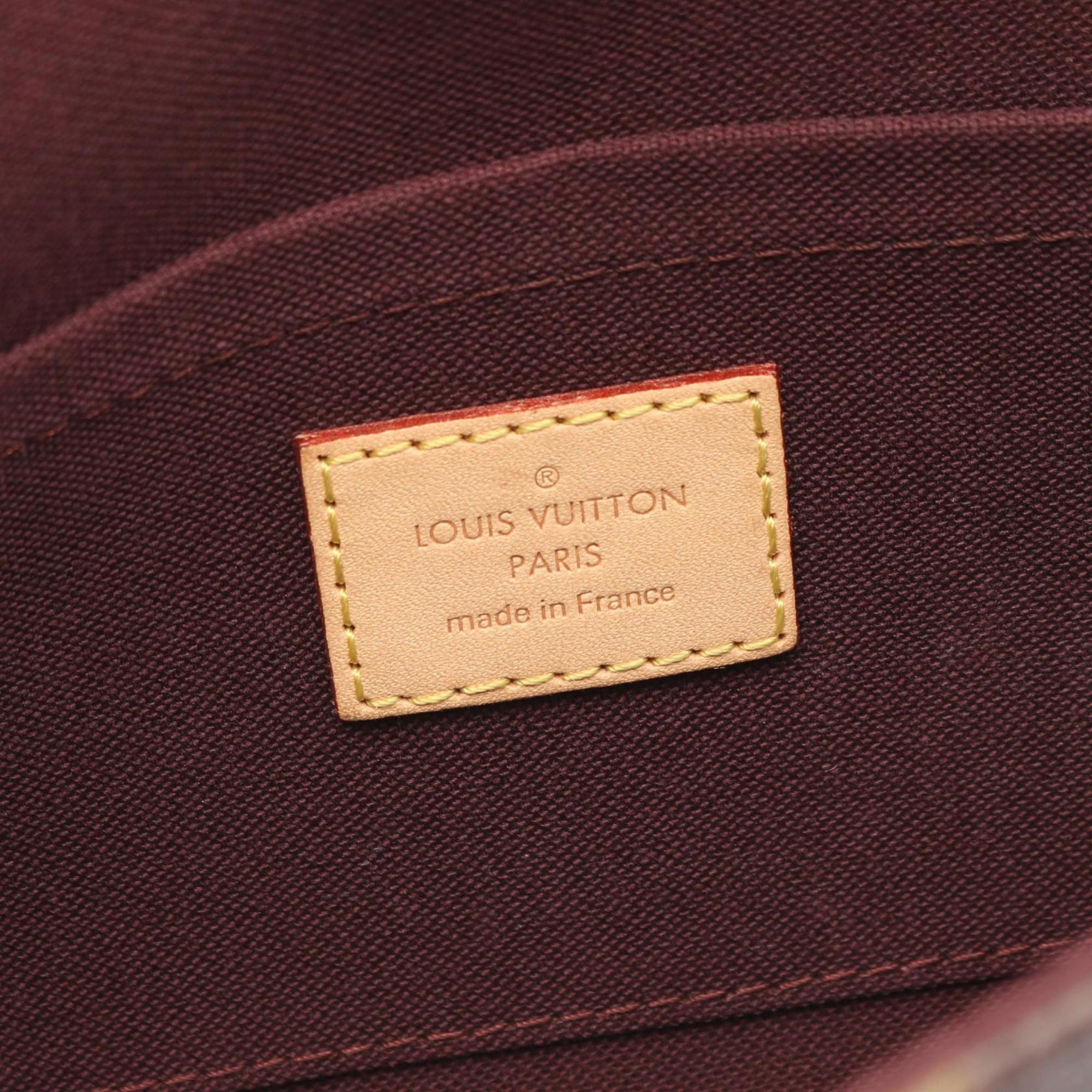 Louis Vuitton Brown Coated Canvas Leather Handbag