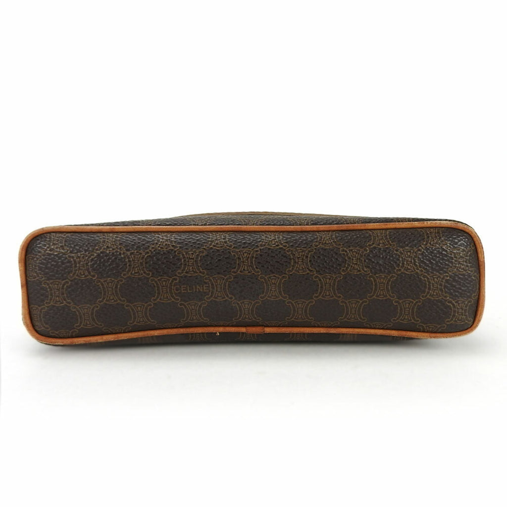 Celine Macadam Brown Pvc Leather Pouch