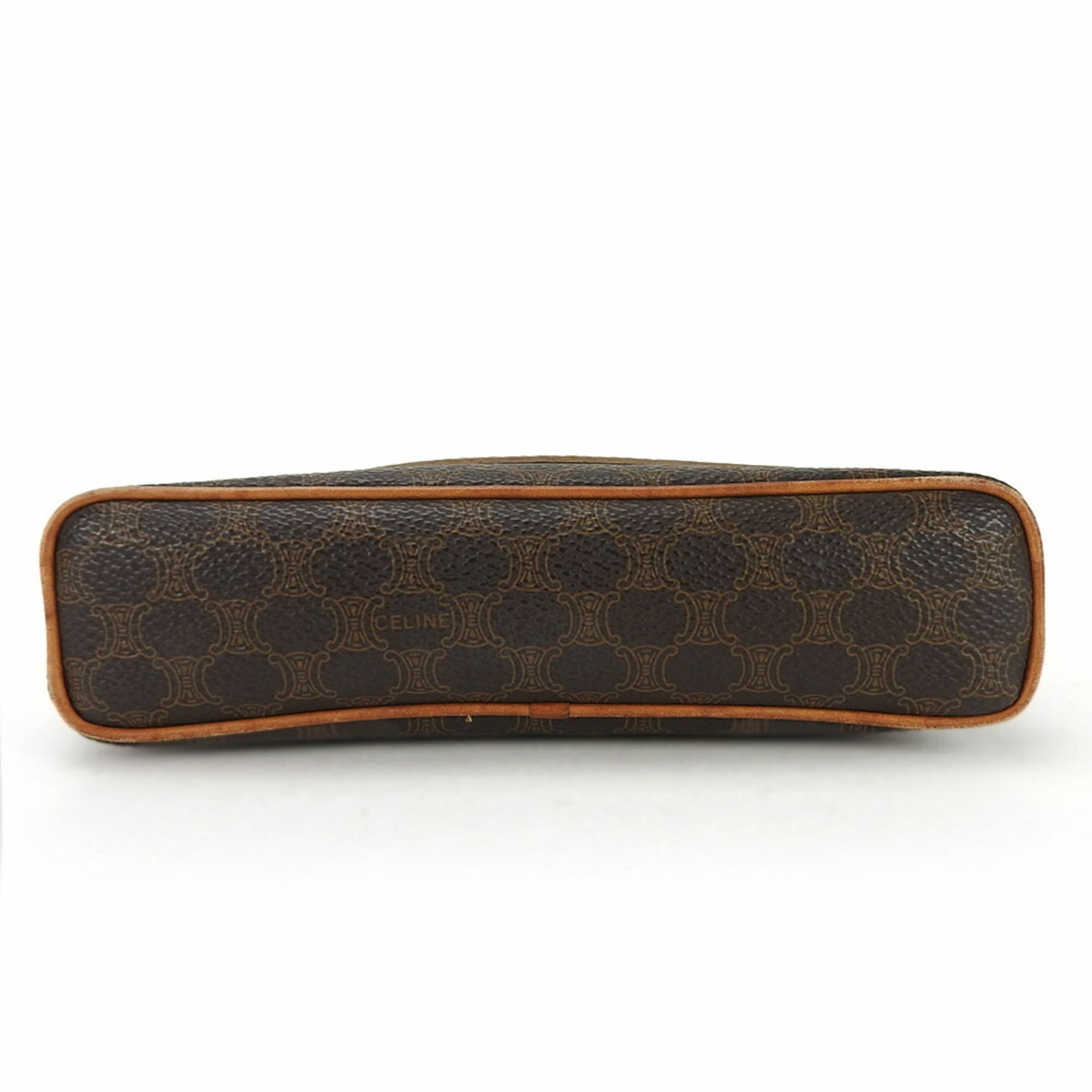Celine Macadam Brown Pvc Leather Pouch