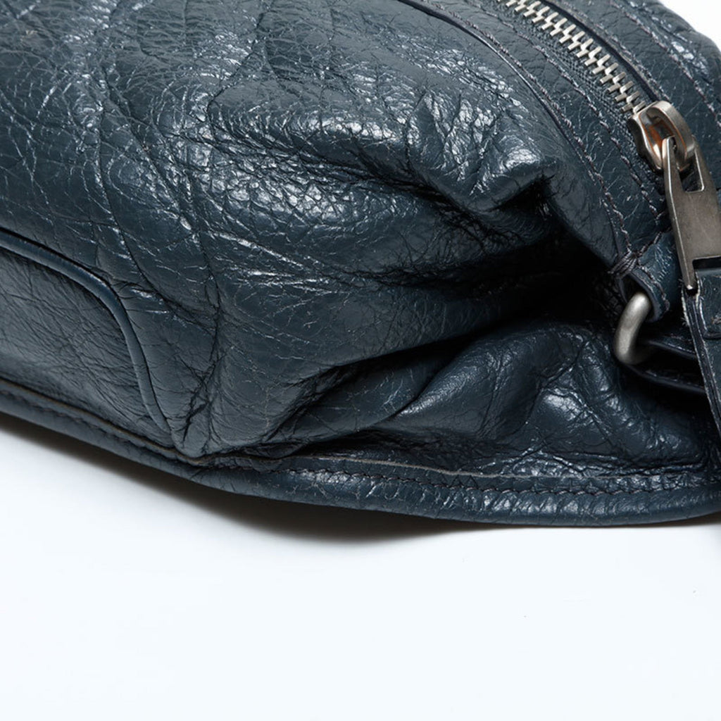Balenciaga Gray Leather Fanny Pack