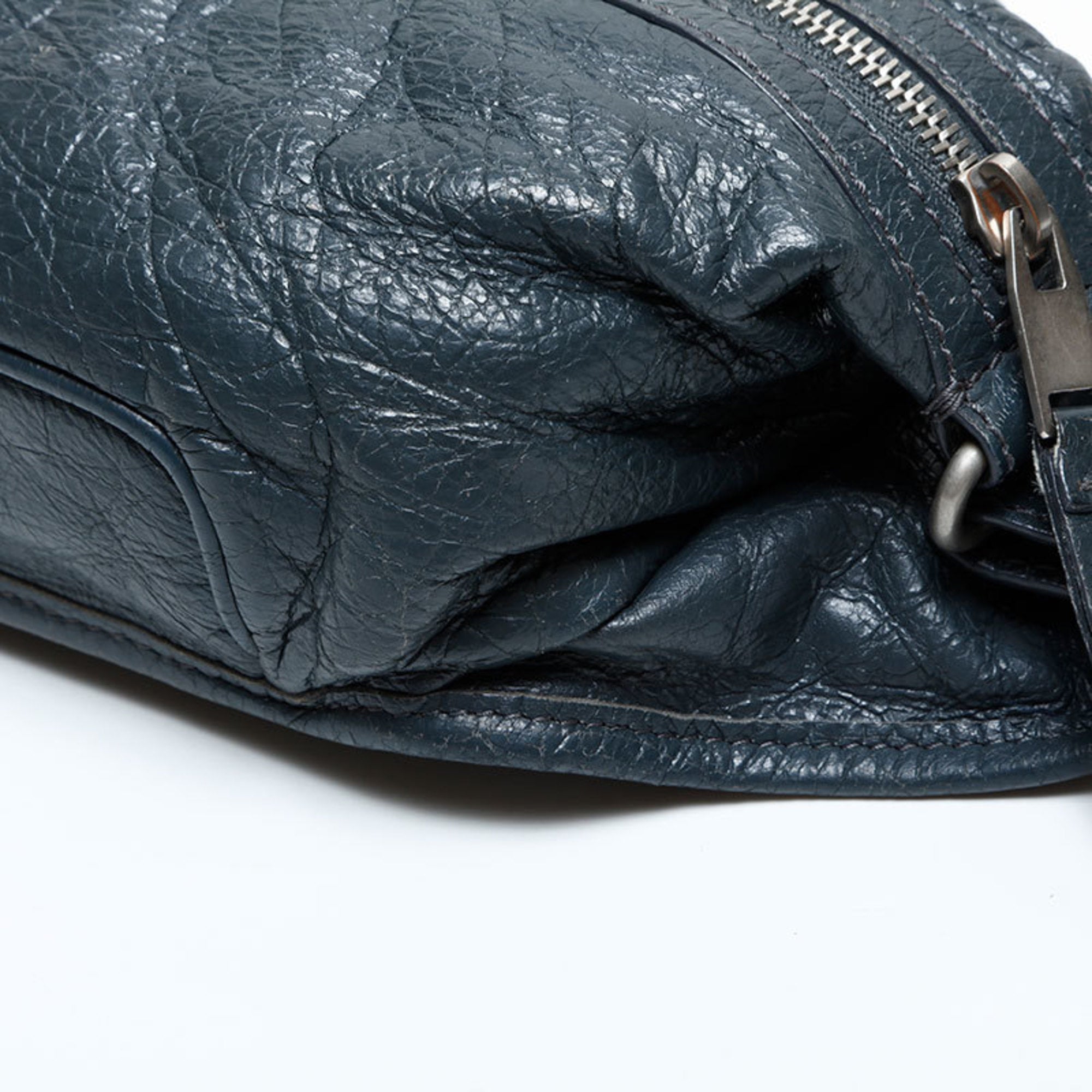 Balenciaga Gray Leather Fanny Pack