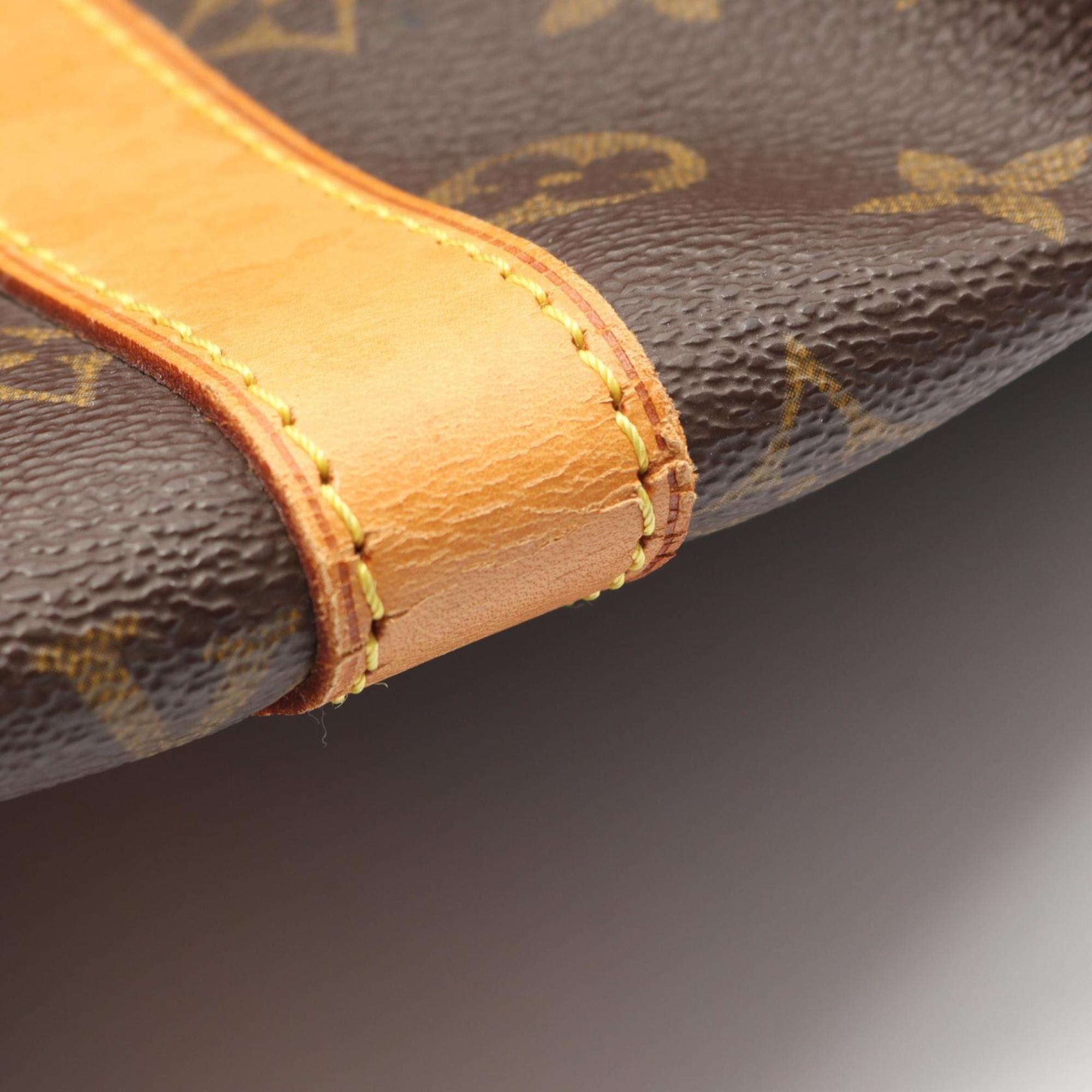 Louis Vuitton Brown Coated Canvas Leather Boston Bag