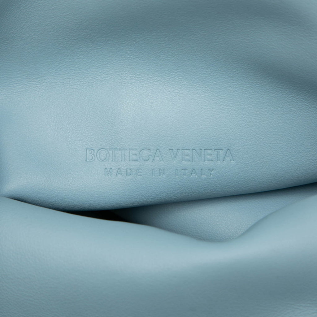 Bottega Veneta Light Blue Leather Clutch Bag
