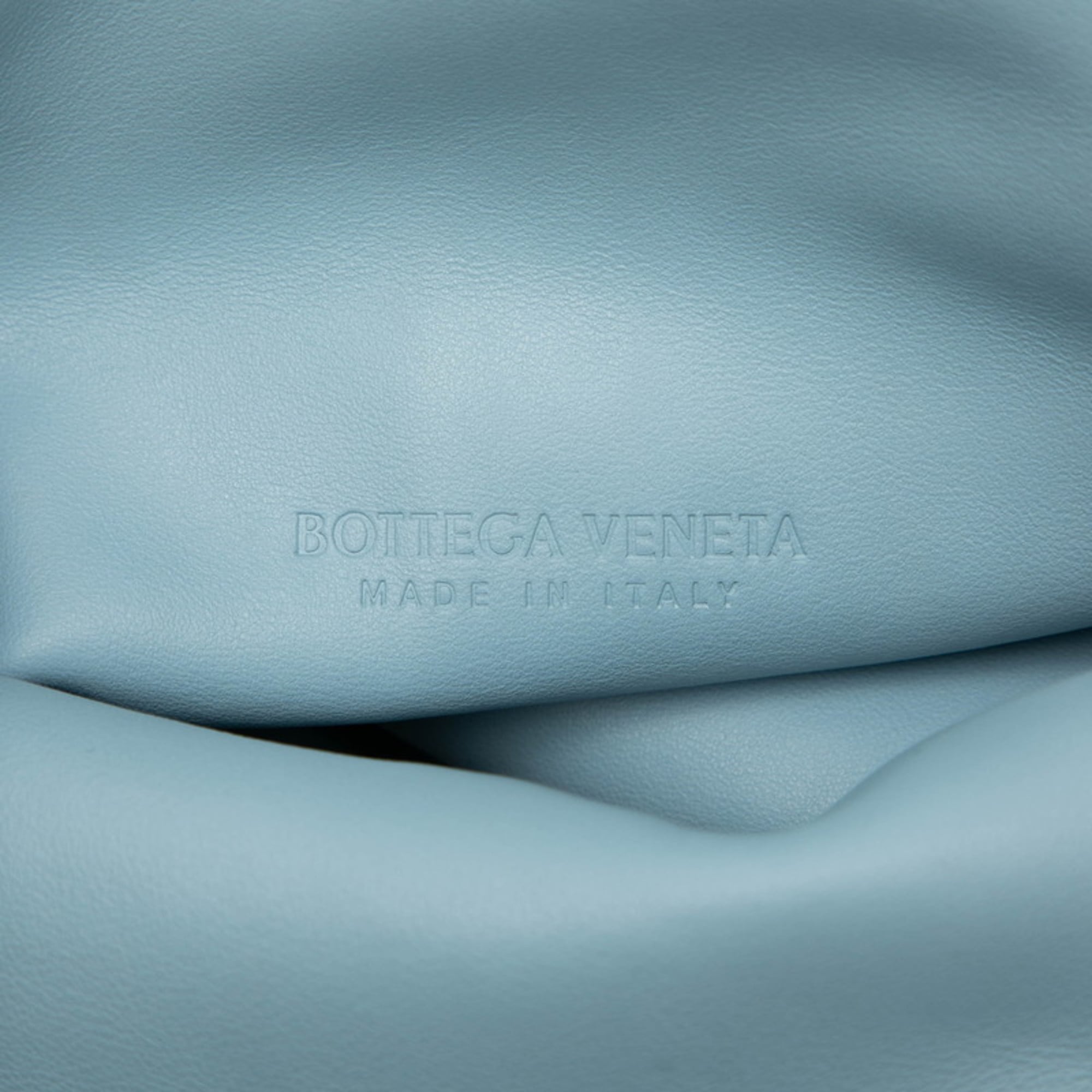 Bottega Veneta Light Blue Leather Clutch Bag