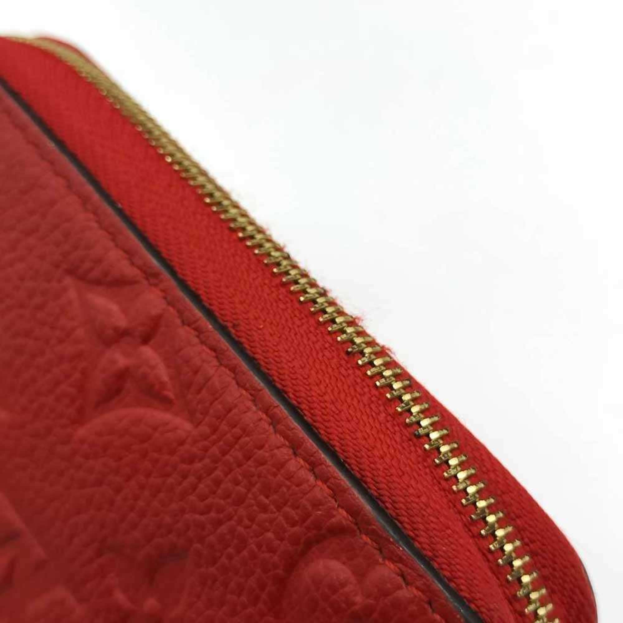 Louis Vuitton Monogram Empreinte Red Color Sacrlet Monogram Empreinte Coin Purse/Coin Case