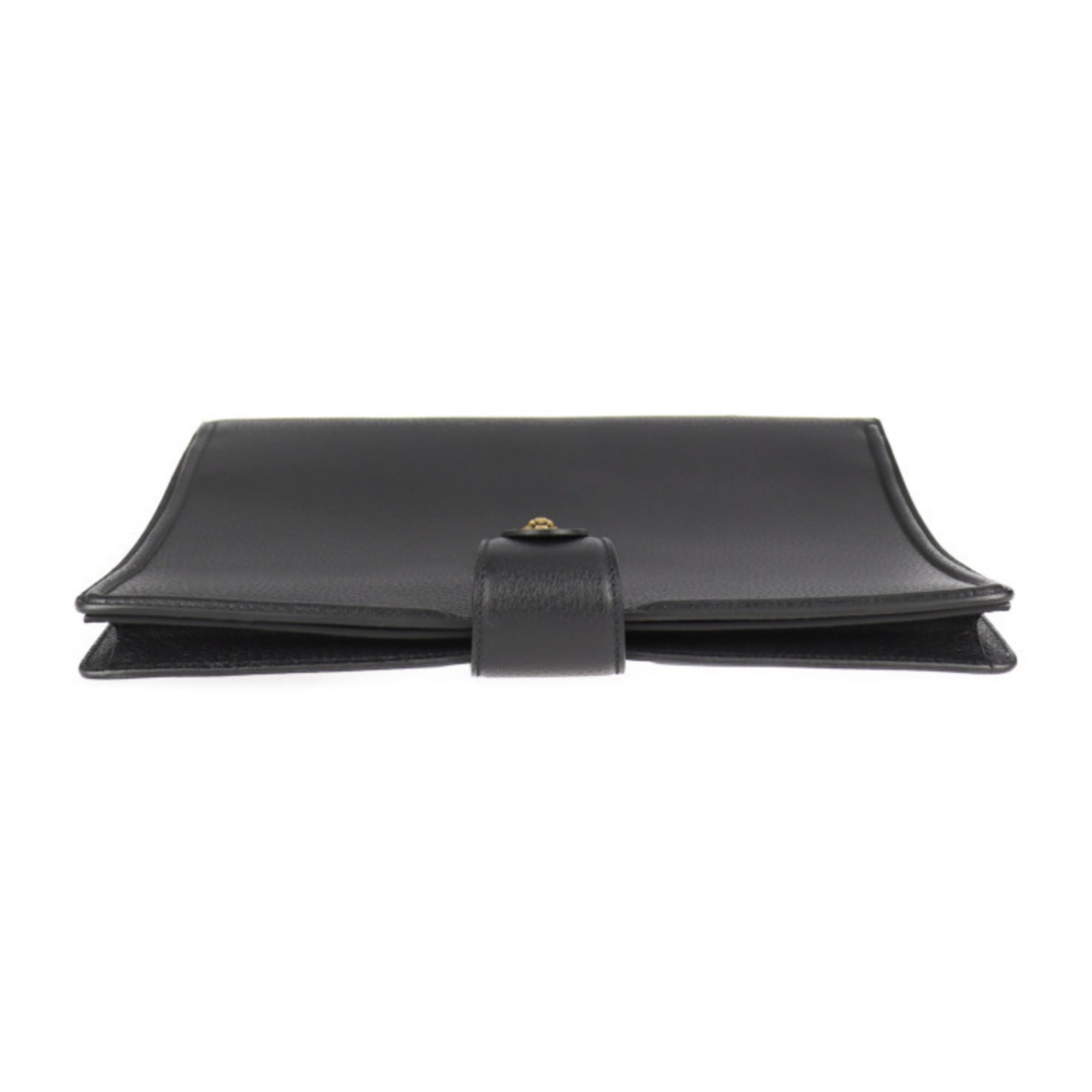 Gucci Black Leather Clutch Bag Handbag Tote Bag (Pre-Owned)