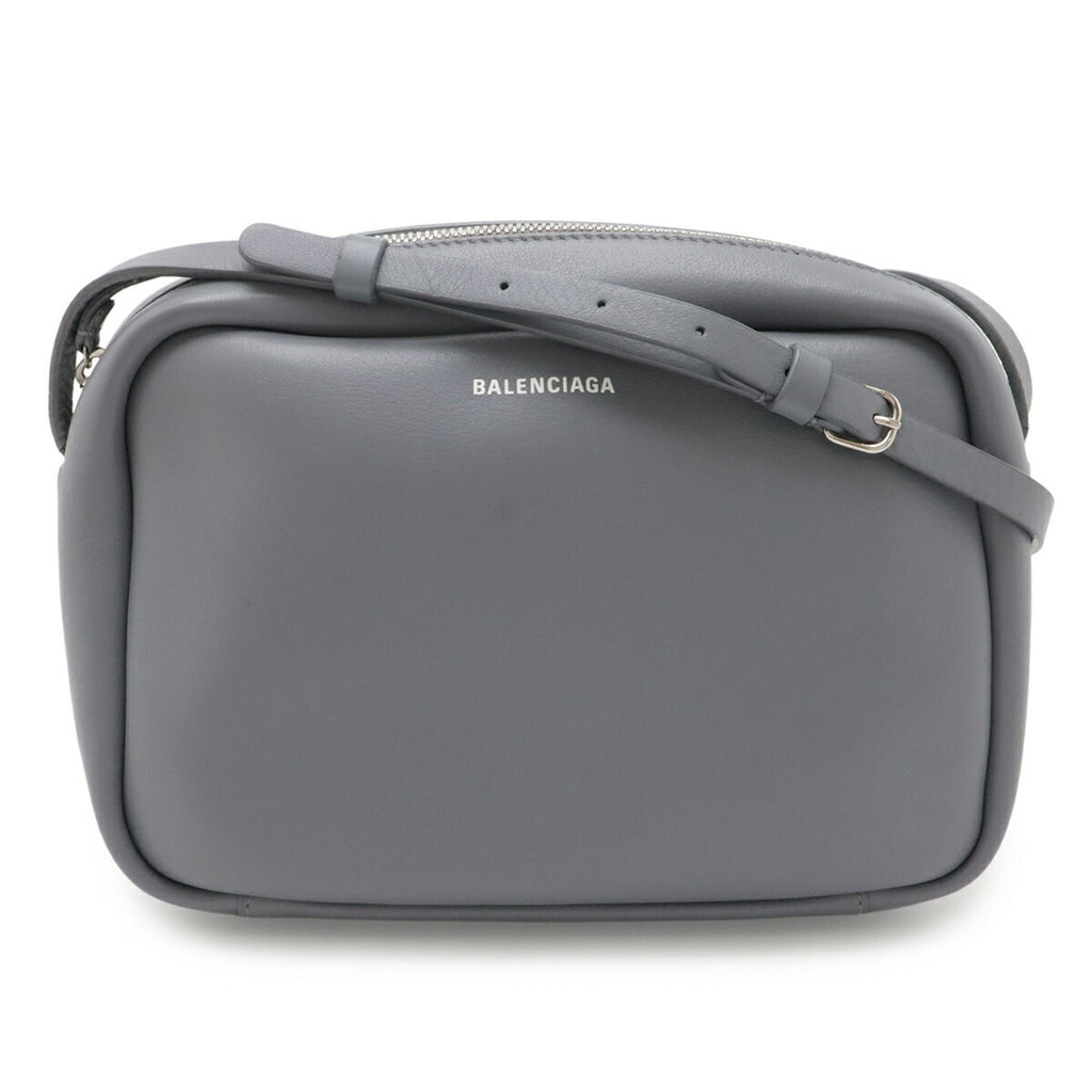 Balenciaga Gray White Leather Pochette Shoulder