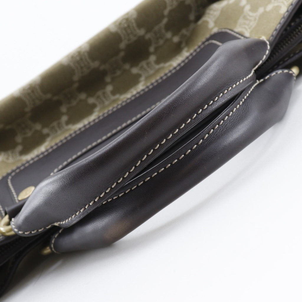 Celine Khaki Canvas Handbag