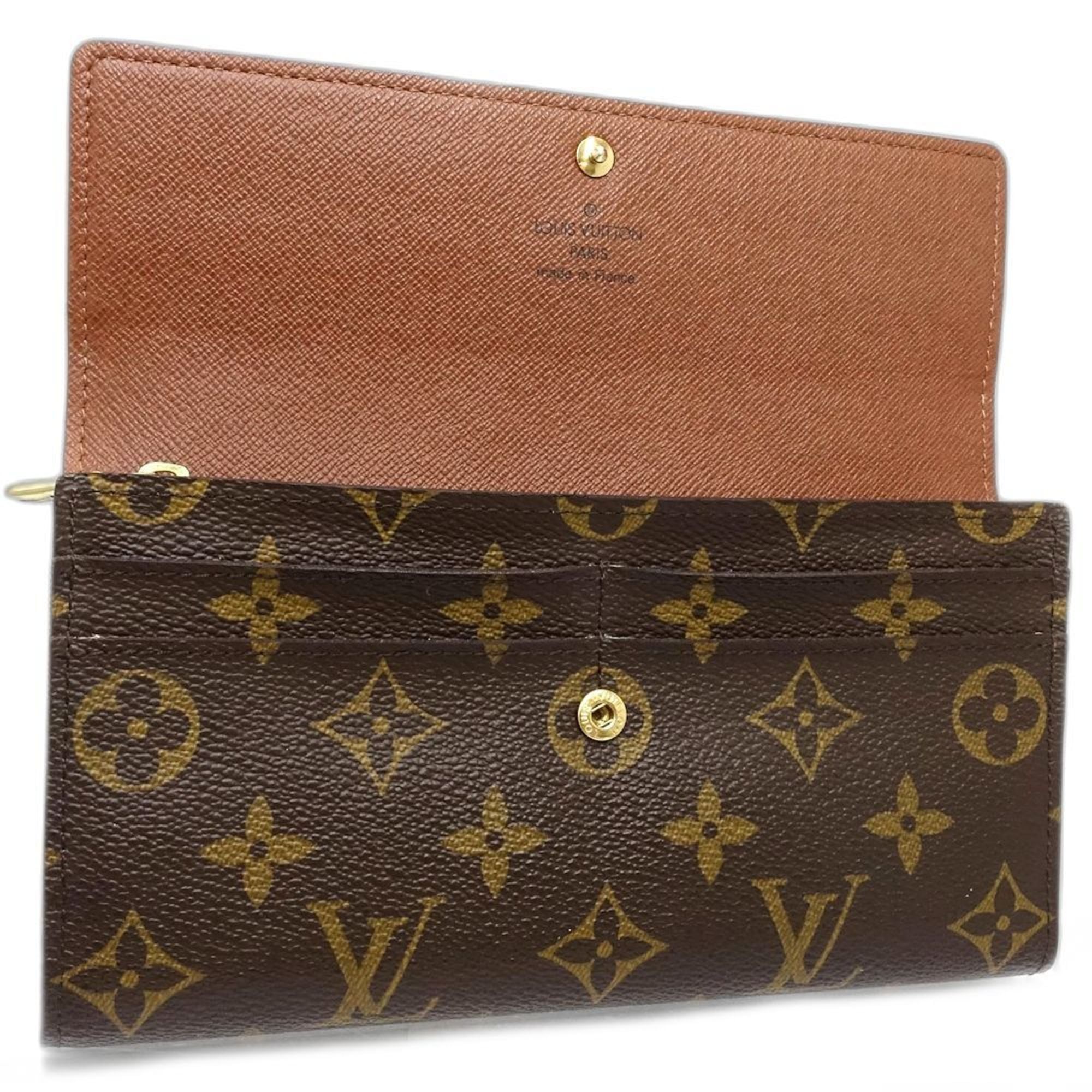 Louis Vuitton Monogram Brown Canvas Long Wallet