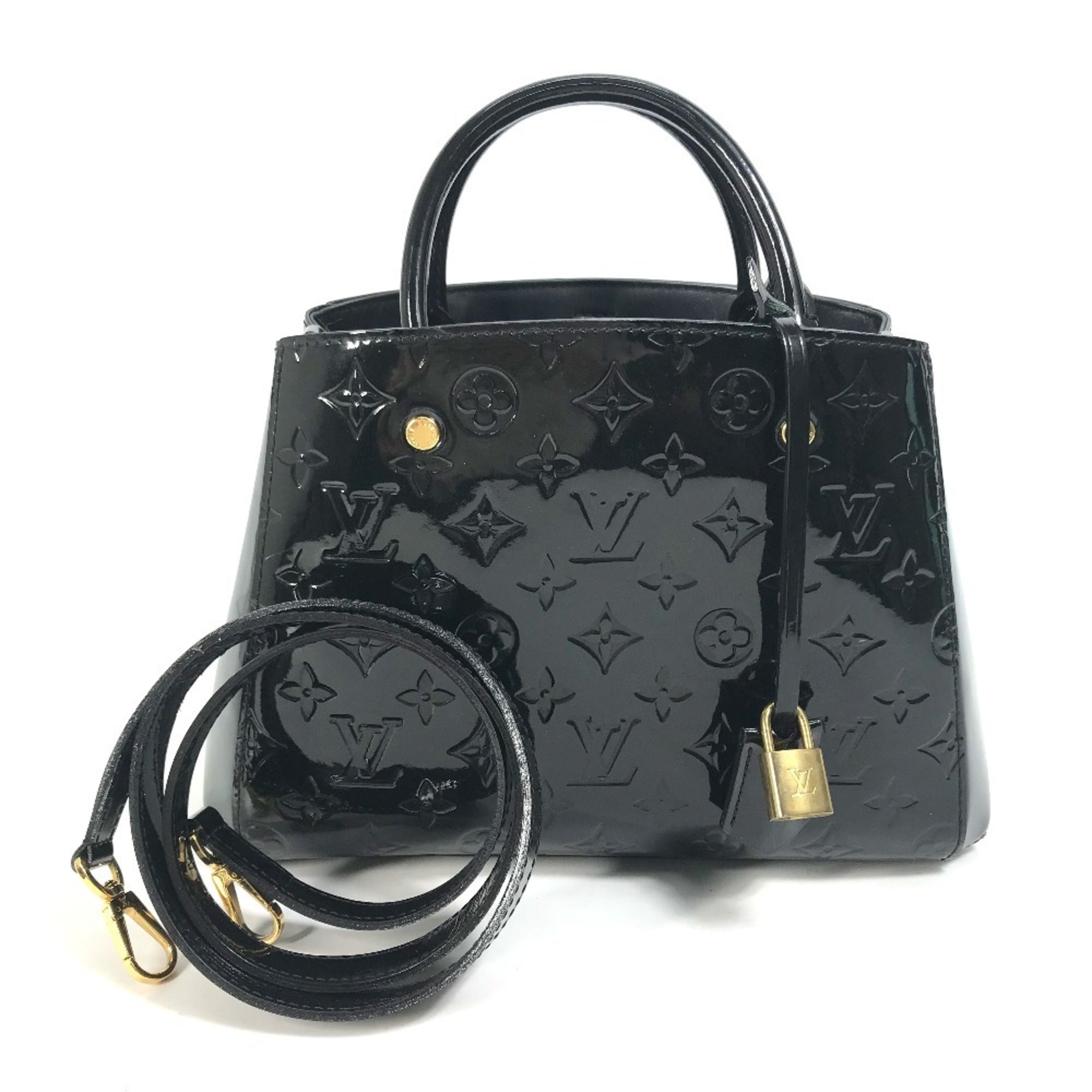 Louis Vuitton Monogram Vernis Black Noir Monogram Vernis Handbag Shoulder Bag