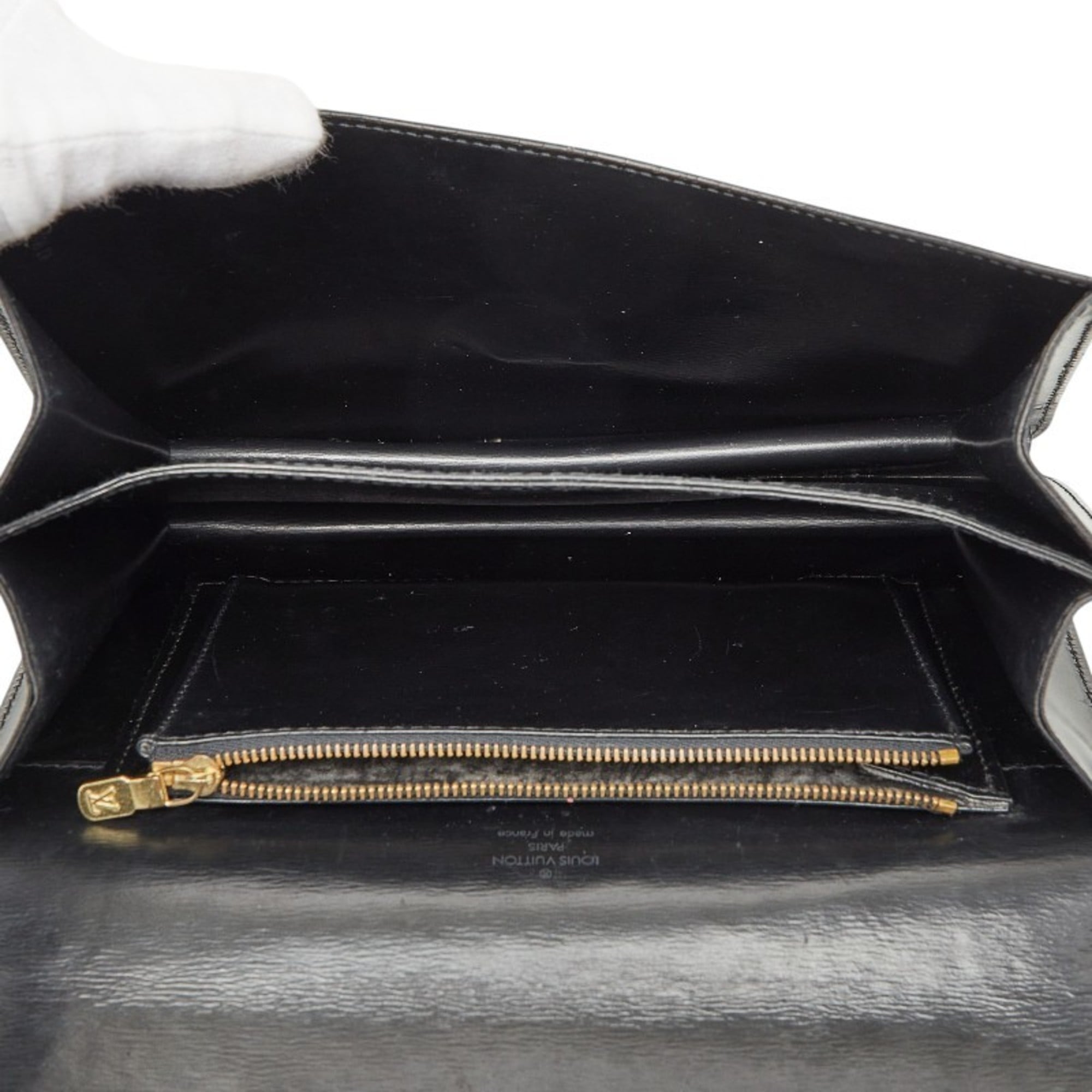 Louis Vuitton Black Noir Cuir Ombre Leather Shoulder Bag
