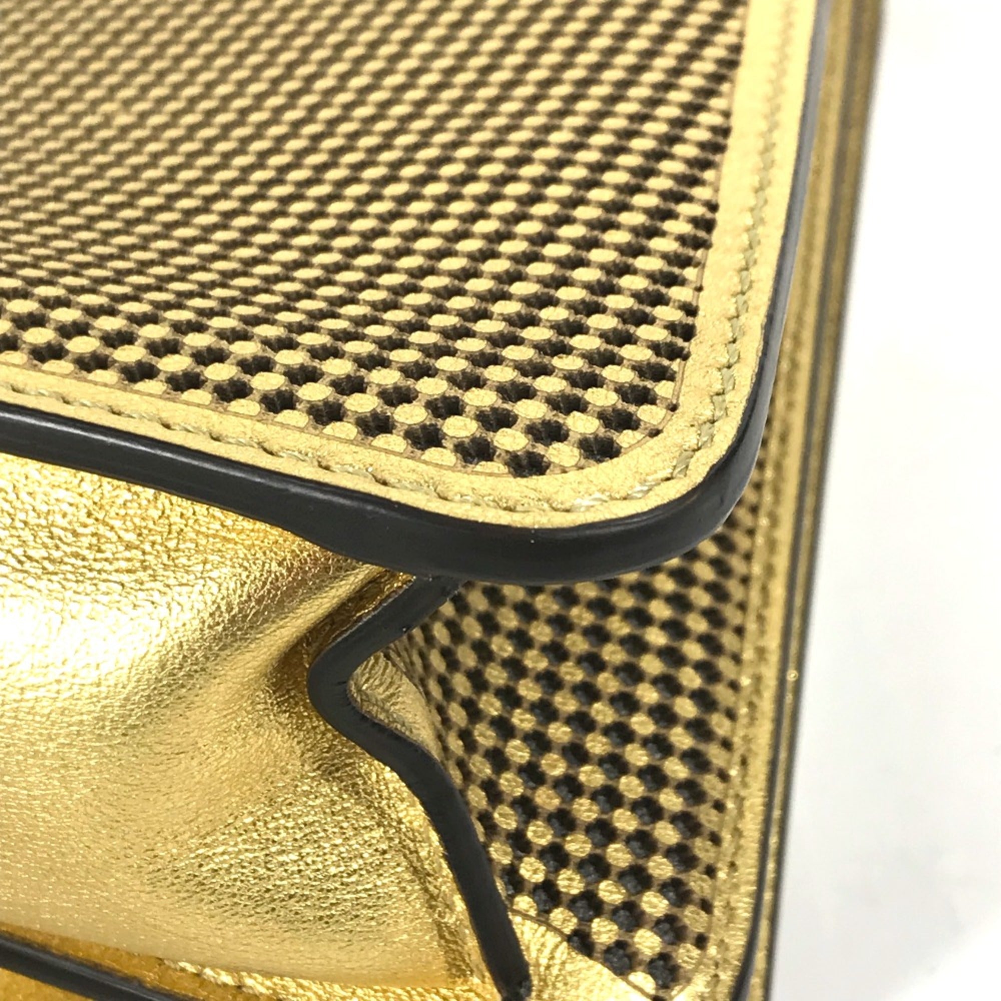 Fendi Gold Leather Handbag