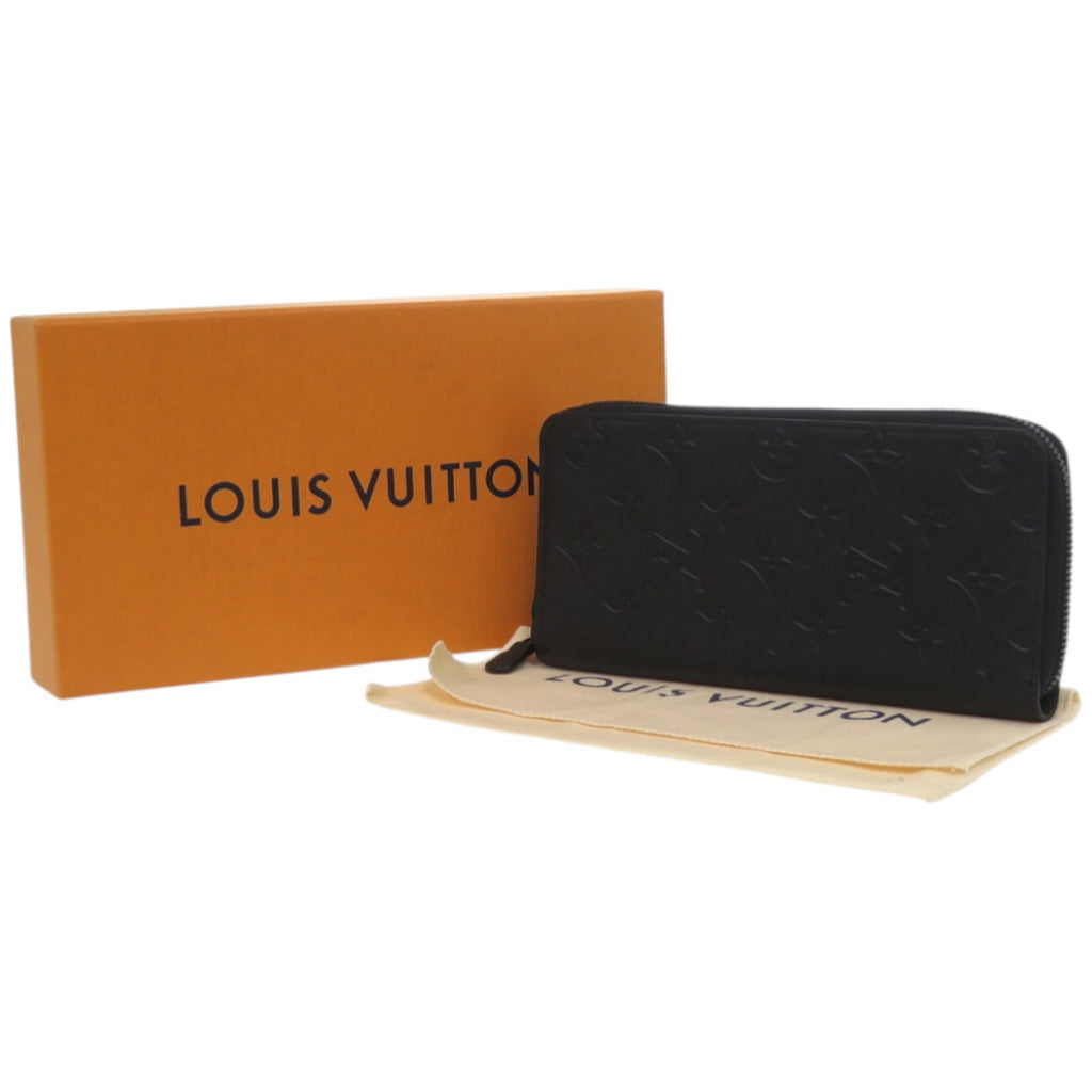 Louis Vuitton Black Leather Long Wallet