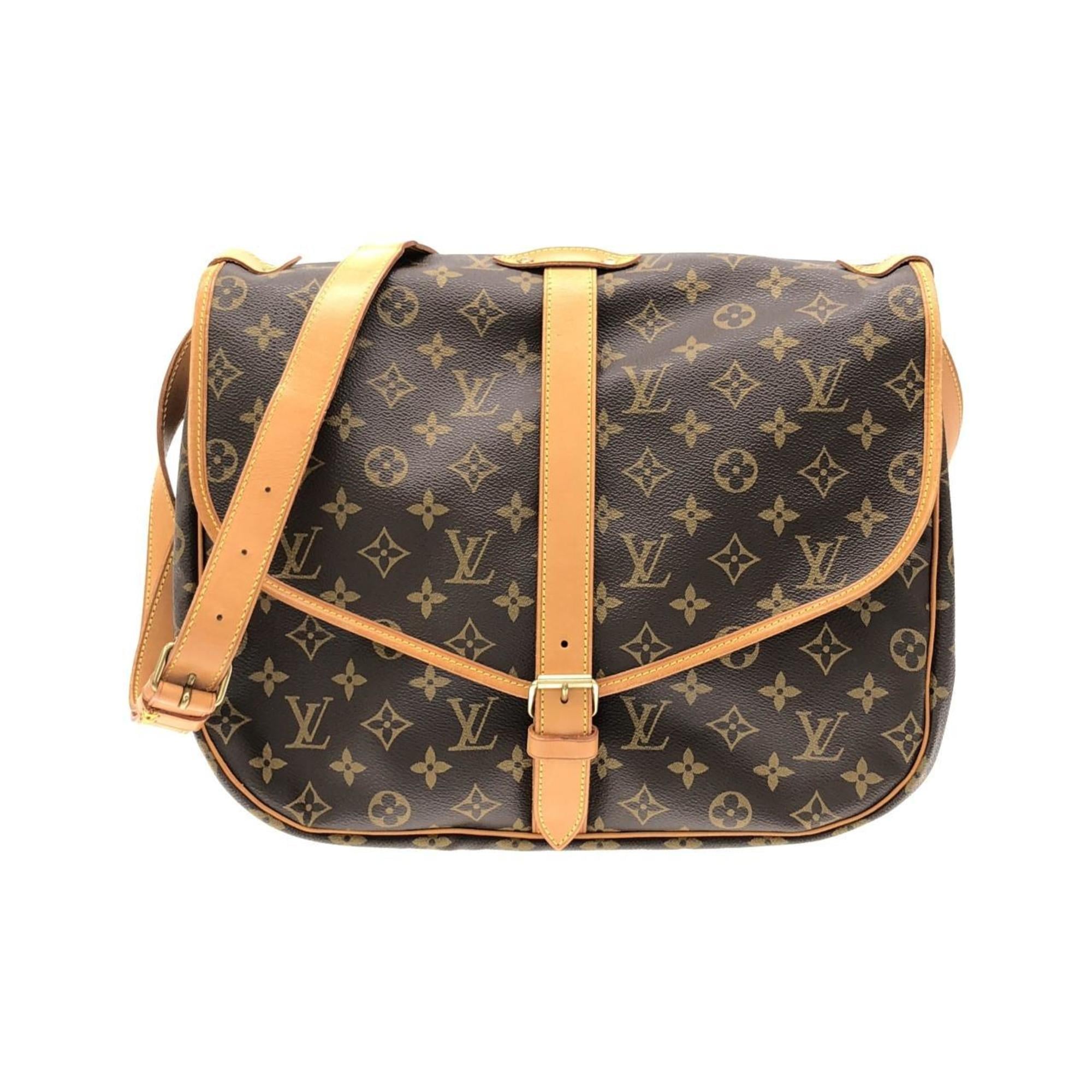 Louis Vuitton Brown Coated Canvas Shoulder Bag