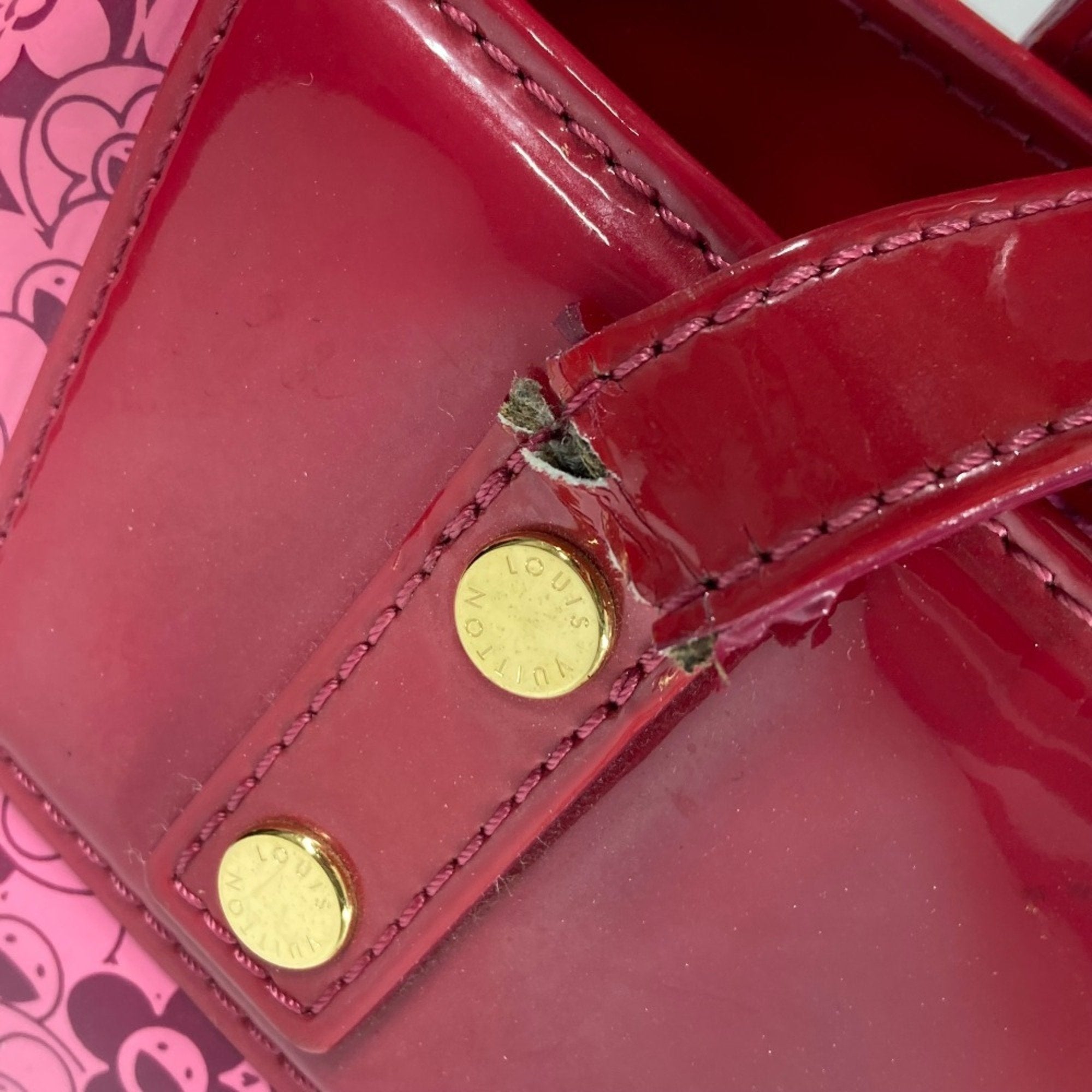 Louis Vuitton Pink Pvc Leather Shoulder Bag Tote Bag