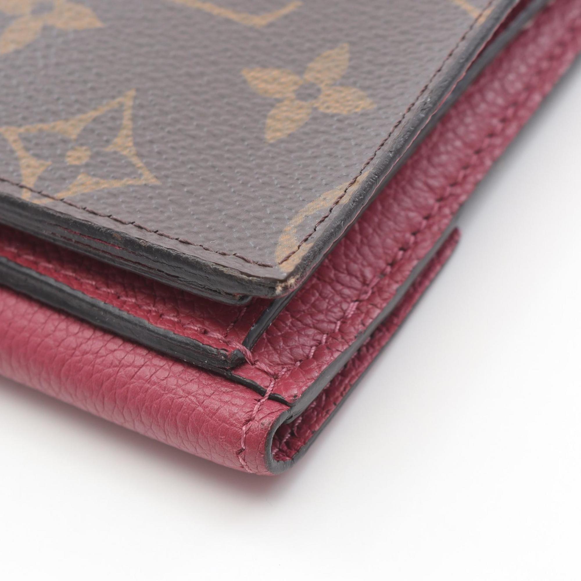 Louis Vuitton Brown Pink Pvc Leather Wallet