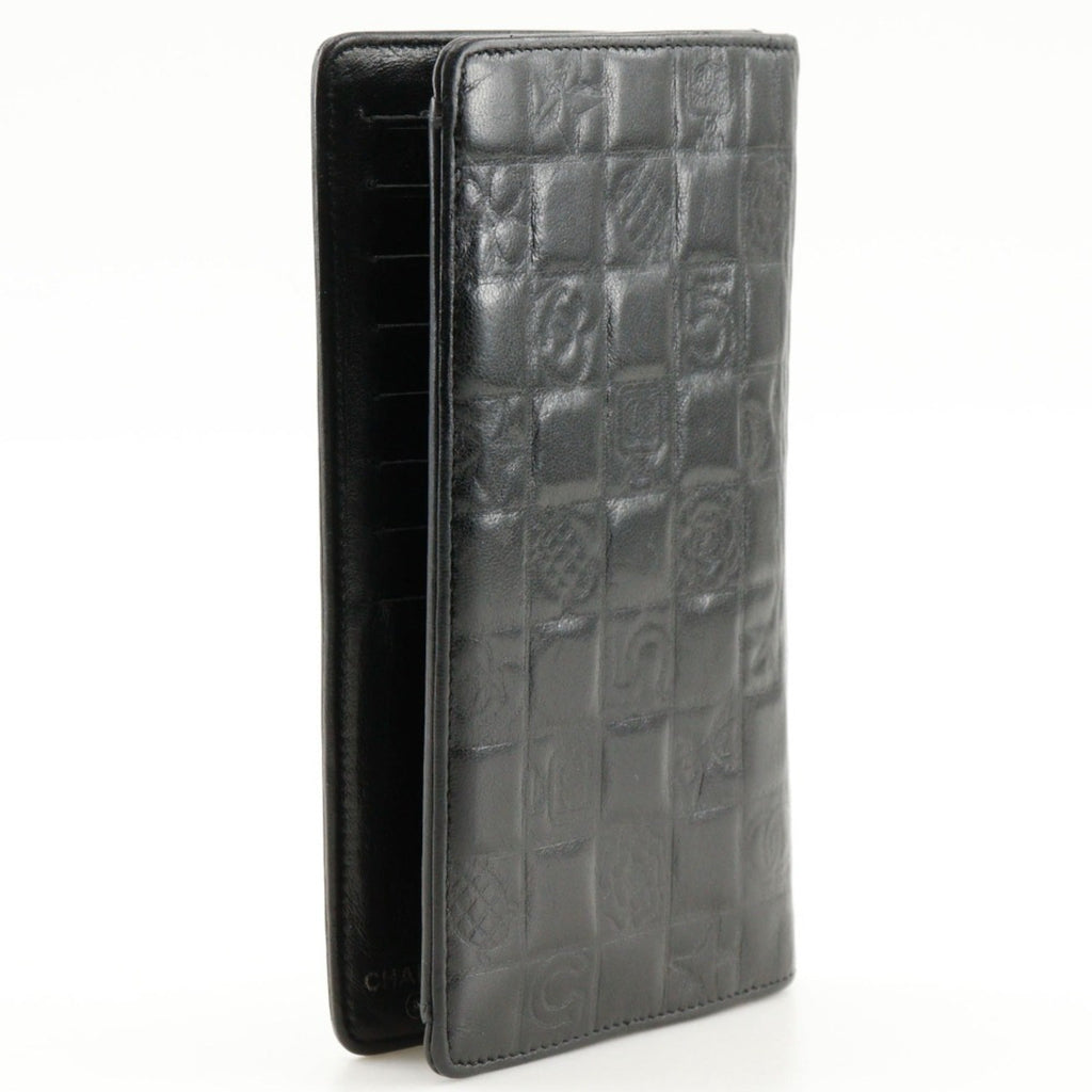 Chanel Black Leather Long Wallet (Bi-Fold)