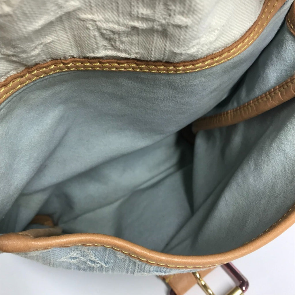 Louis Vuitton Monogram Denim Blue Pink Monogram Denim Shoulder Bag