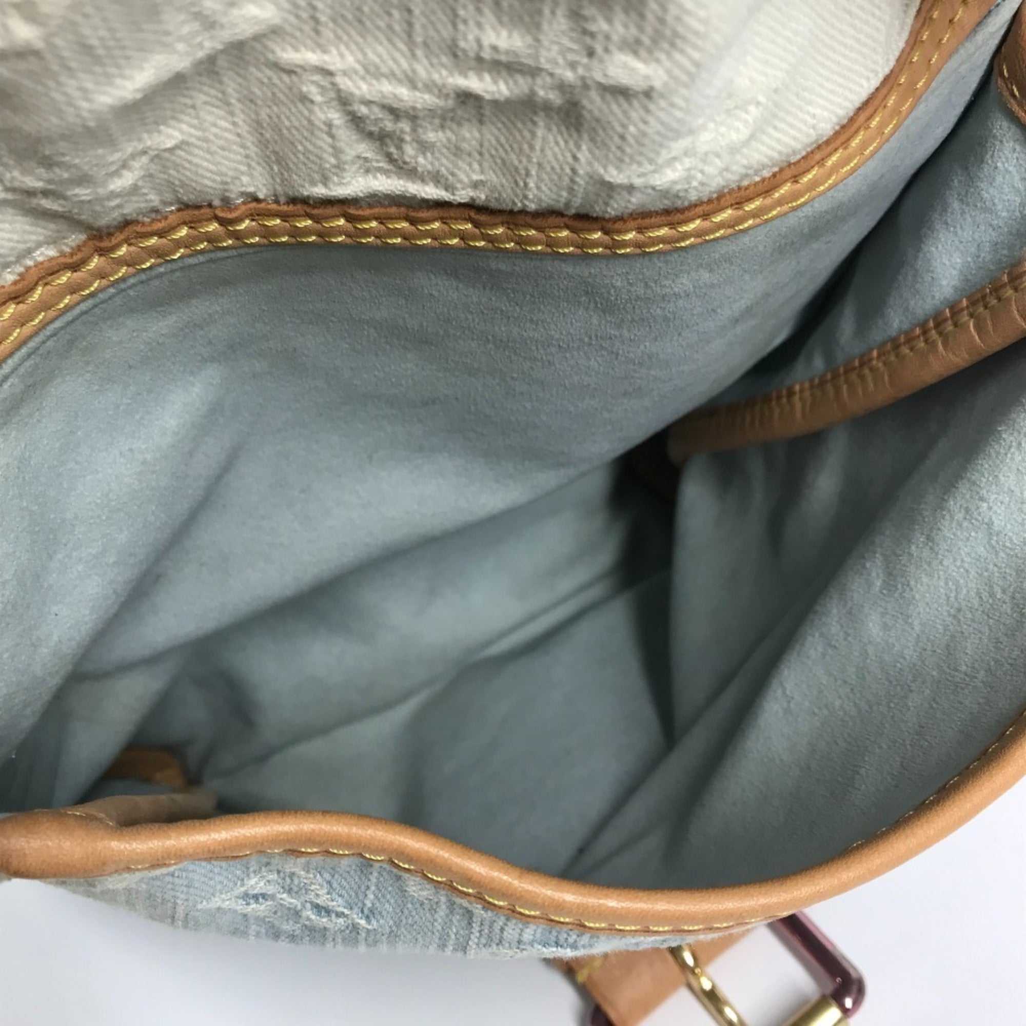Louis Vuitton Monogram Denim Blue Pink Monogram Denim Shoulder Bag