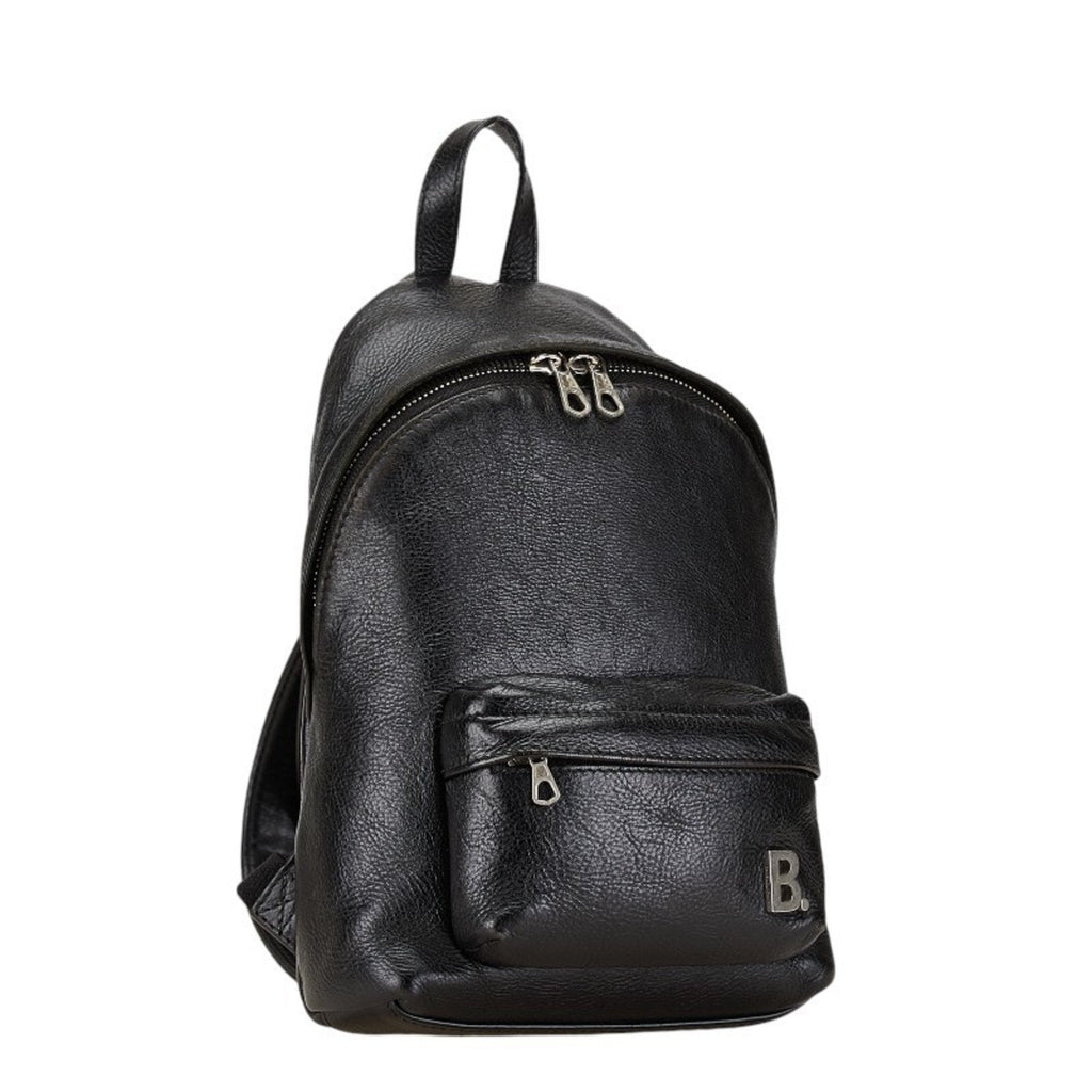 Balenciaga Black Leather Backpack