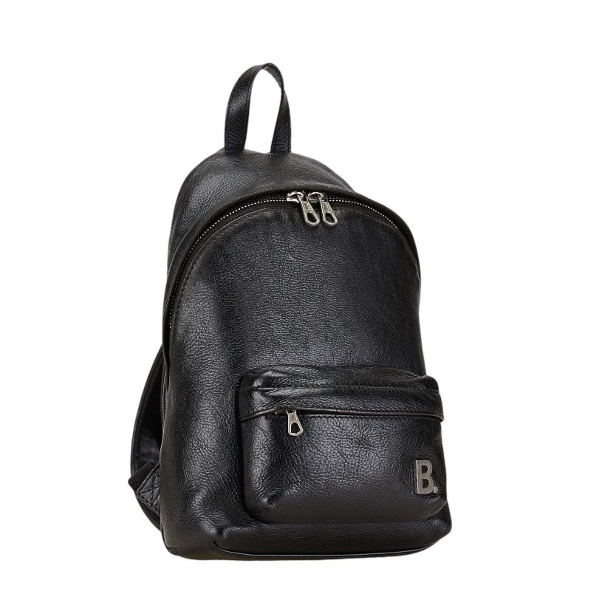 Balenciaga Black Leather Backpack