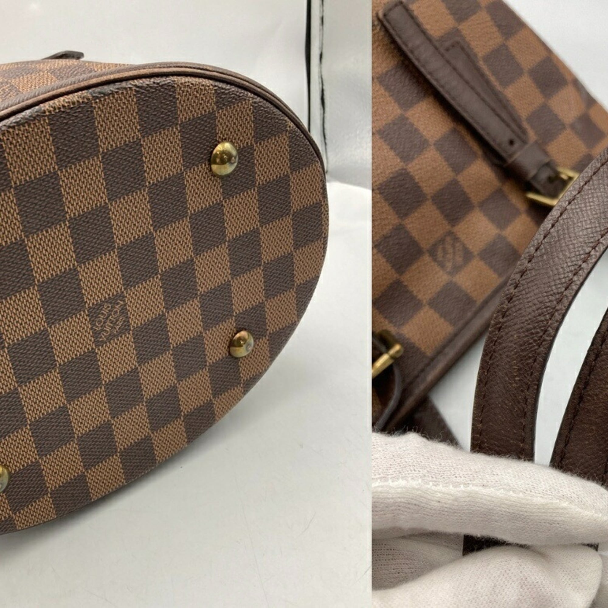 Louis Vuitton Brown Pvc Leather Tote Bag