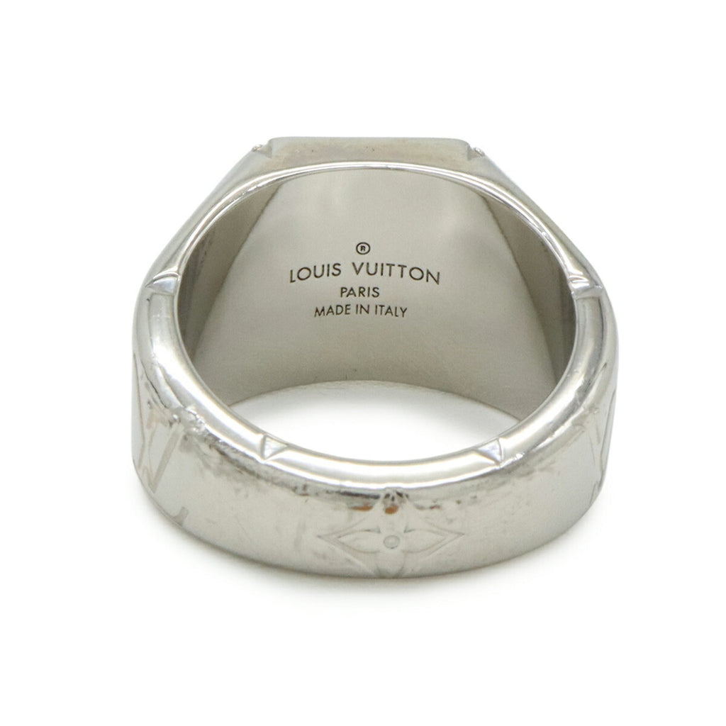 Louis Vuitton Silver Metal Band Ring