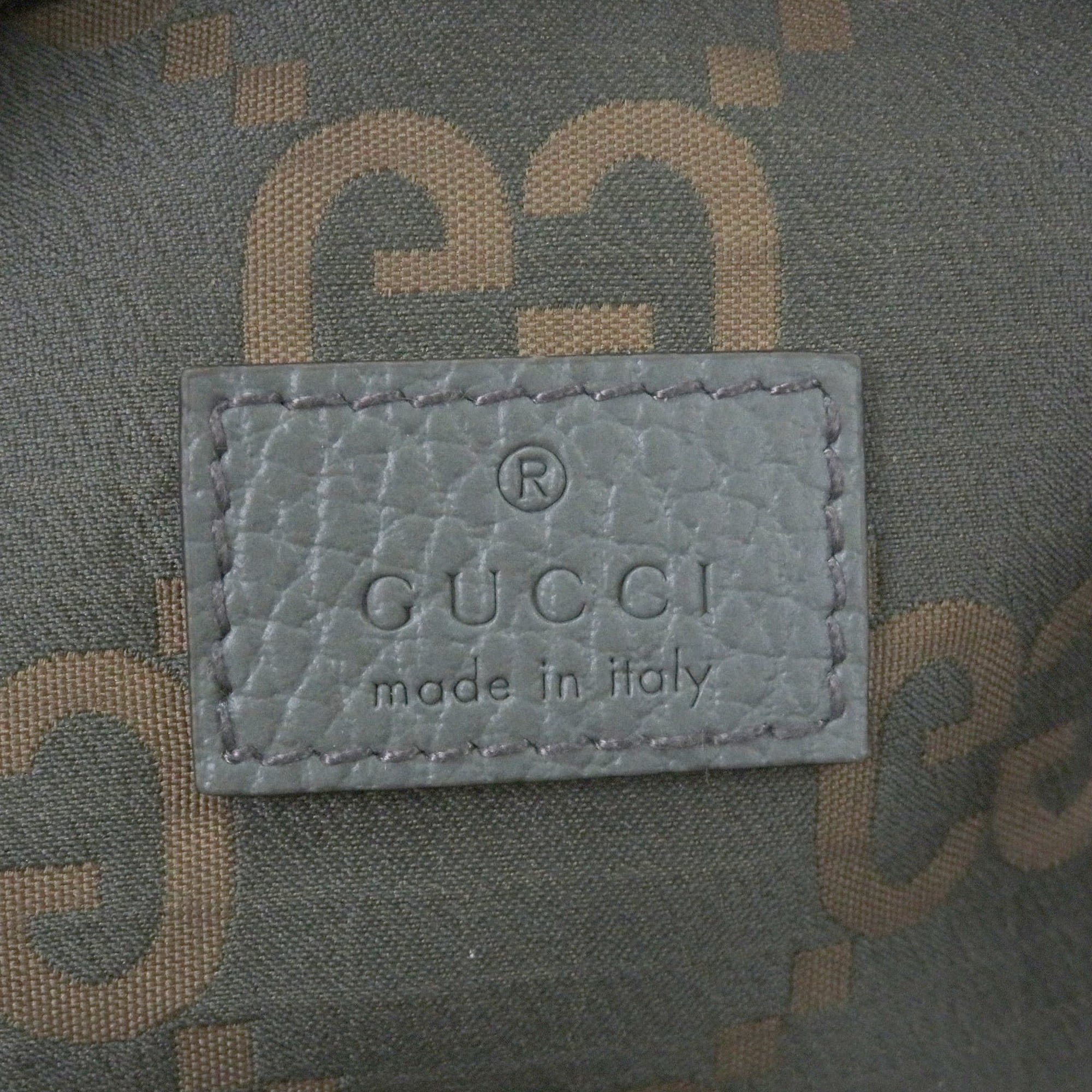 Gucci Khaki Nylon Sling Bag (Pre-Owned)
