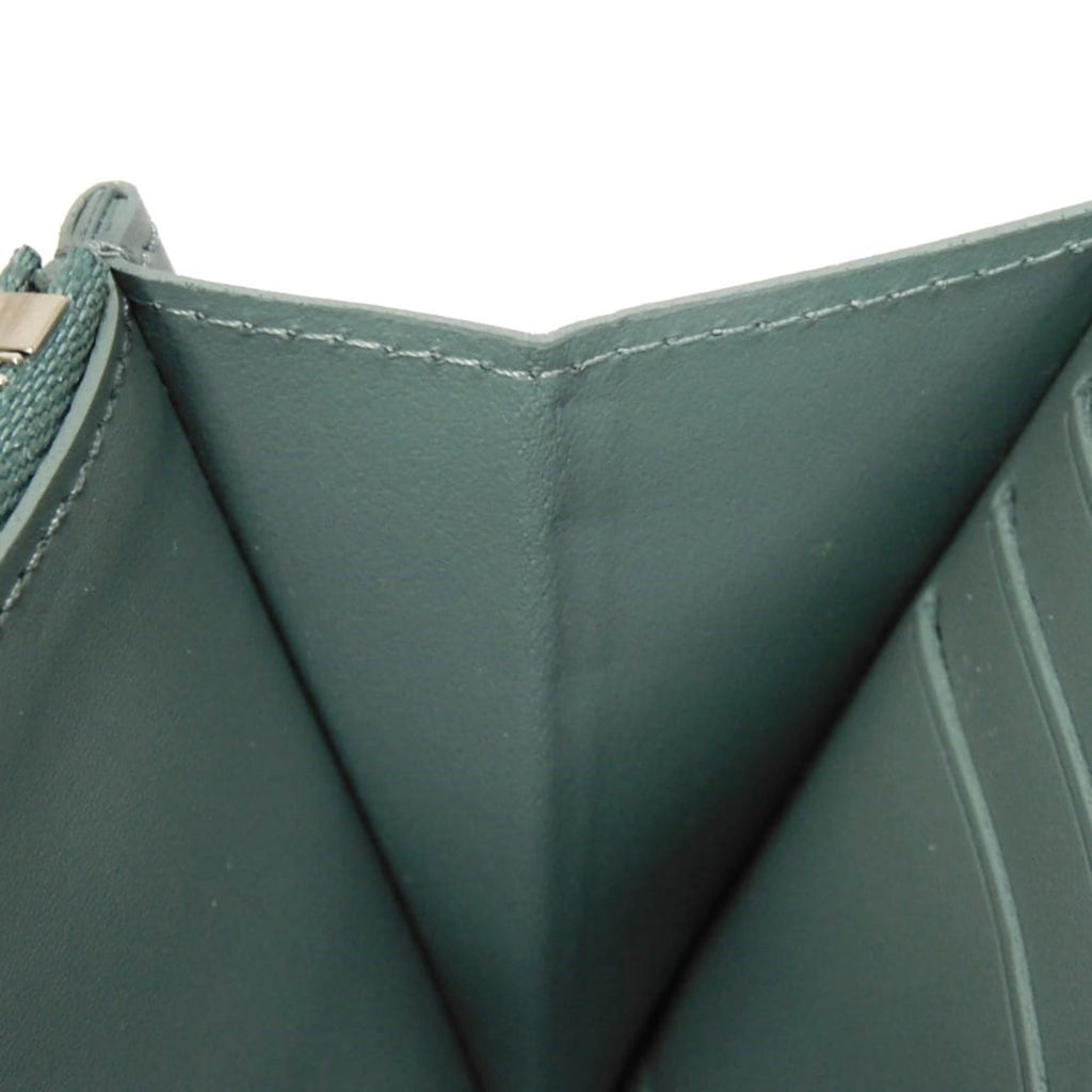 Louis Vuitton Green Leather Long Wallet