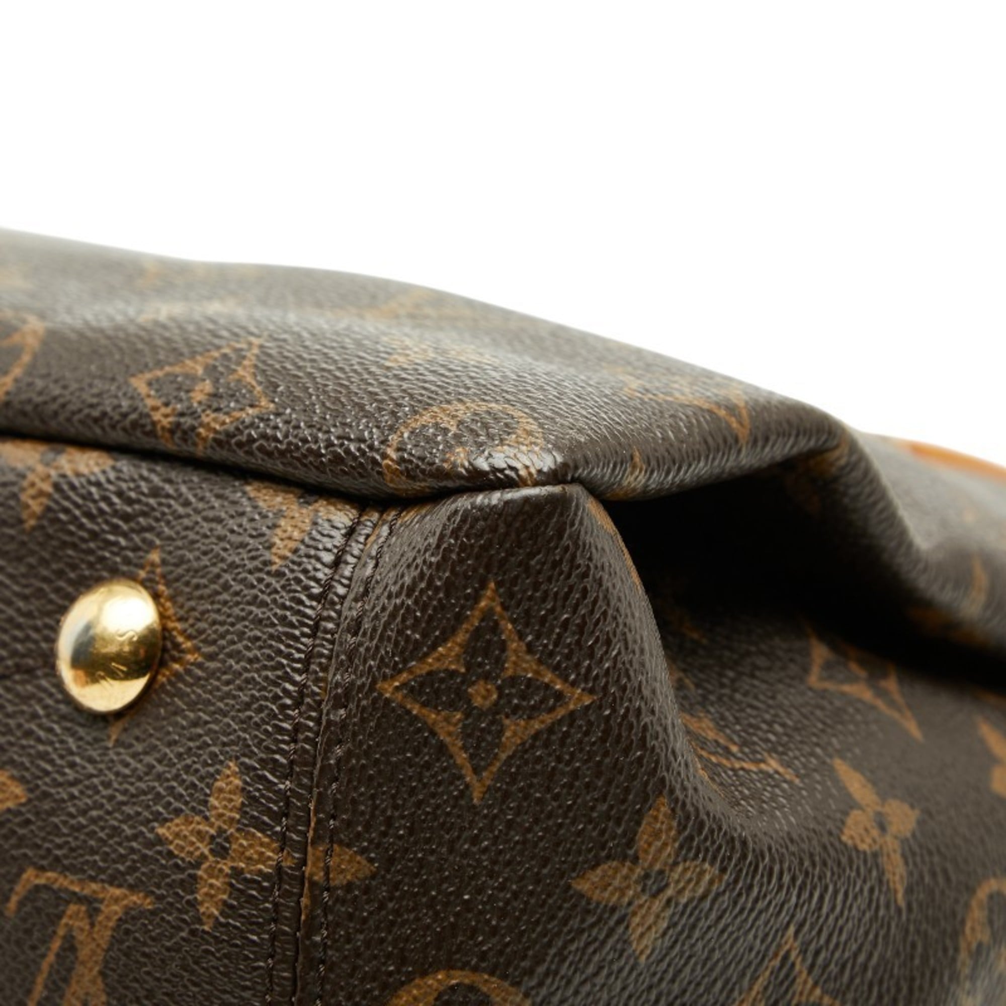 Louis Vuitton Brown Purple Pvc Leather Handbag Shoulder Bag