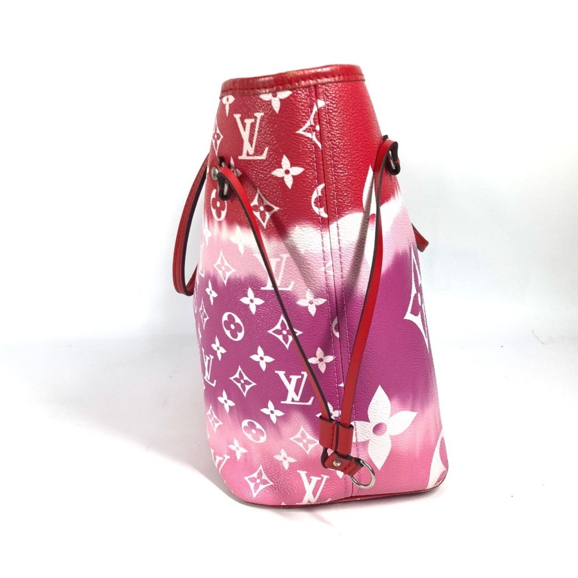 Louis Vuitton Pink Red Color Canvas Shoulder Bag Tote Bag