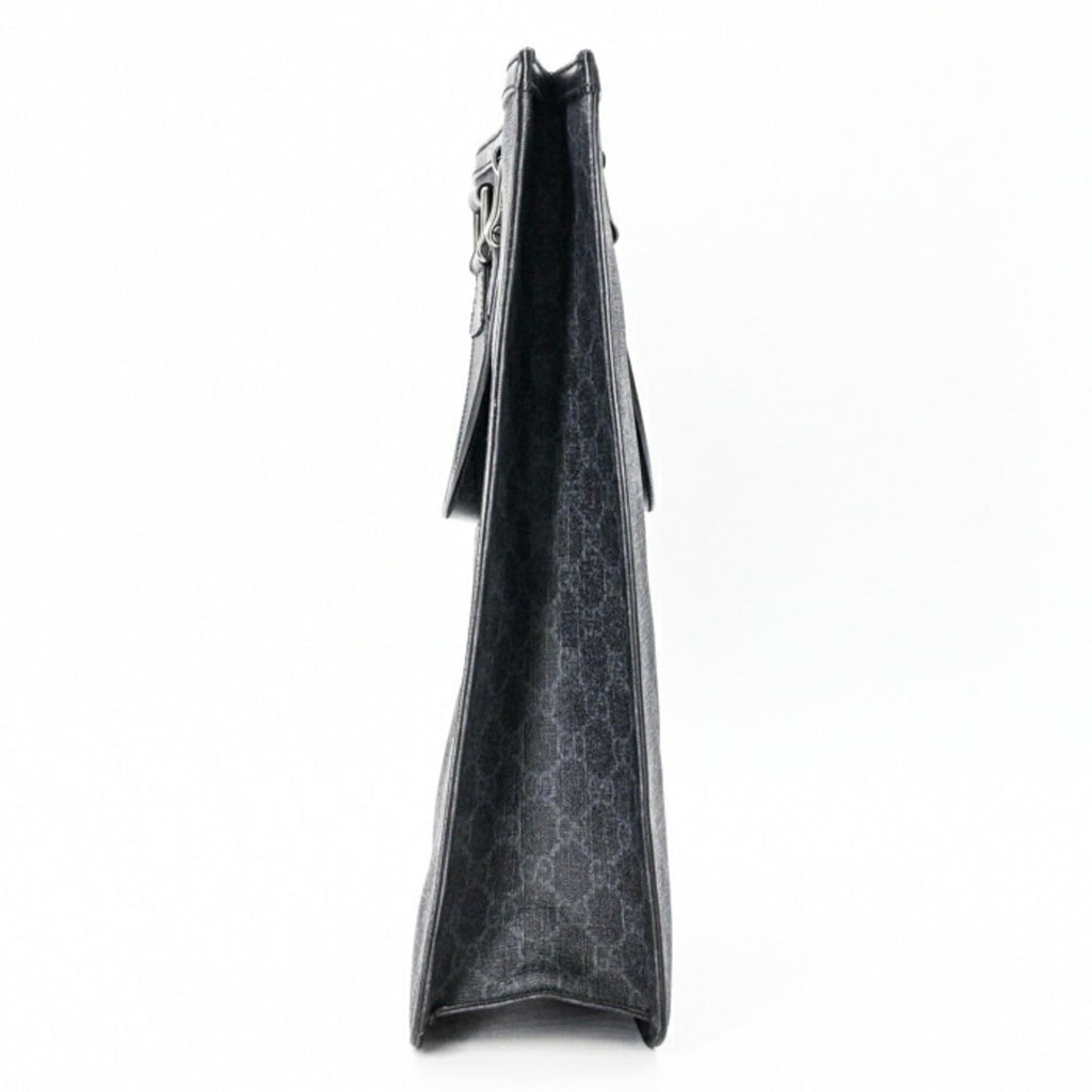 Gucci Gg Plus Black Gg Supreme Leather Tote Bag (Pre-Owned)