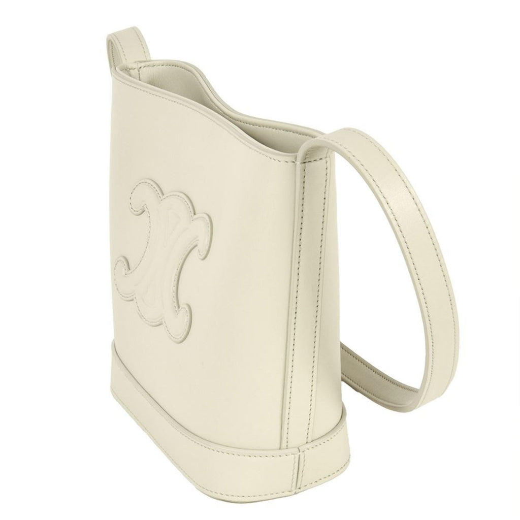 Celine White Leather Shoulder Bag