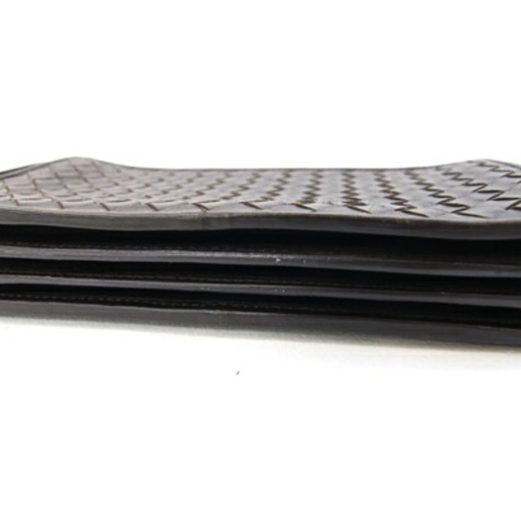 Bottega Veneta Dark Brown Intrecciato Leather Clutch Bag Pouch