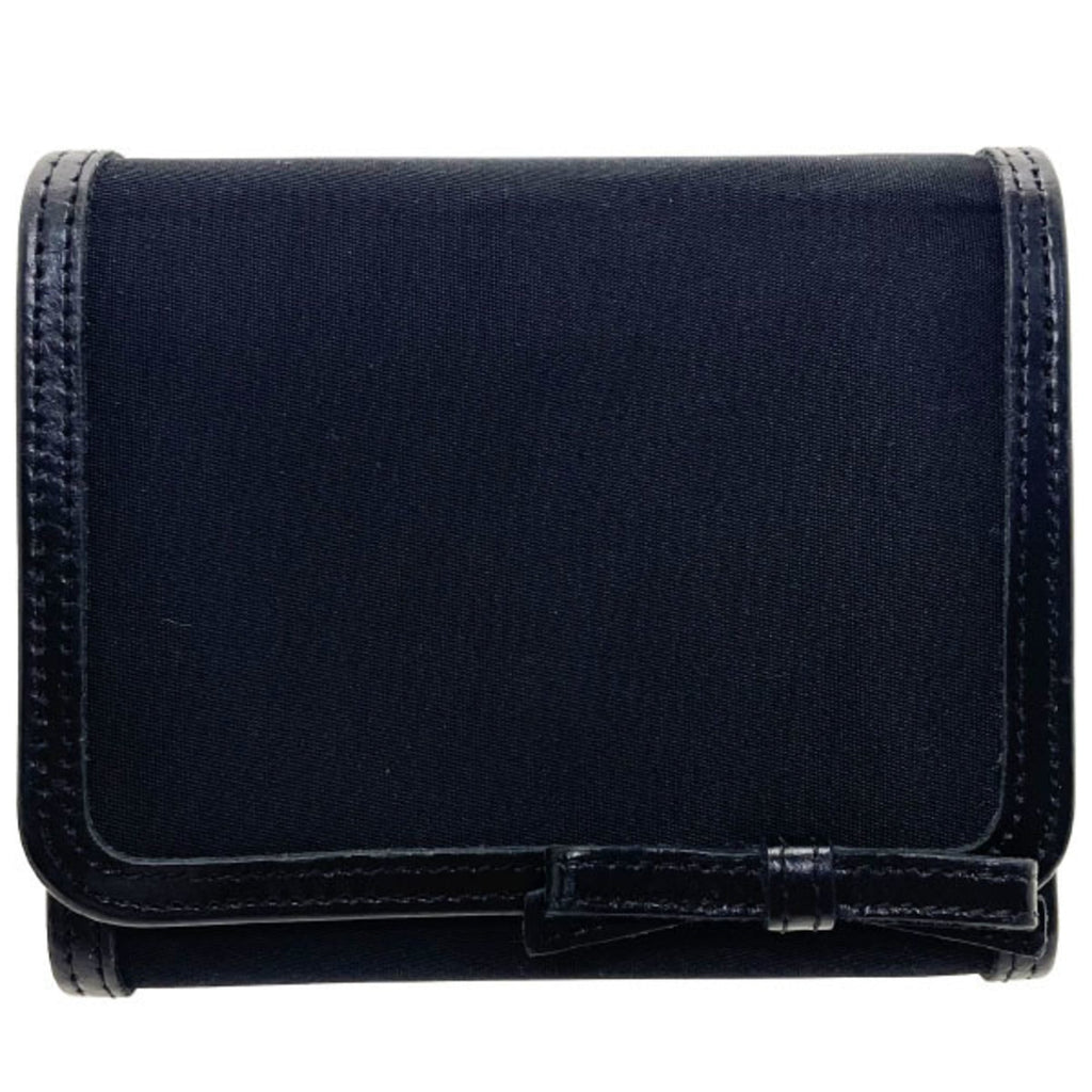 Prada Black Nylon Leather Wallet (Tri-Fold)