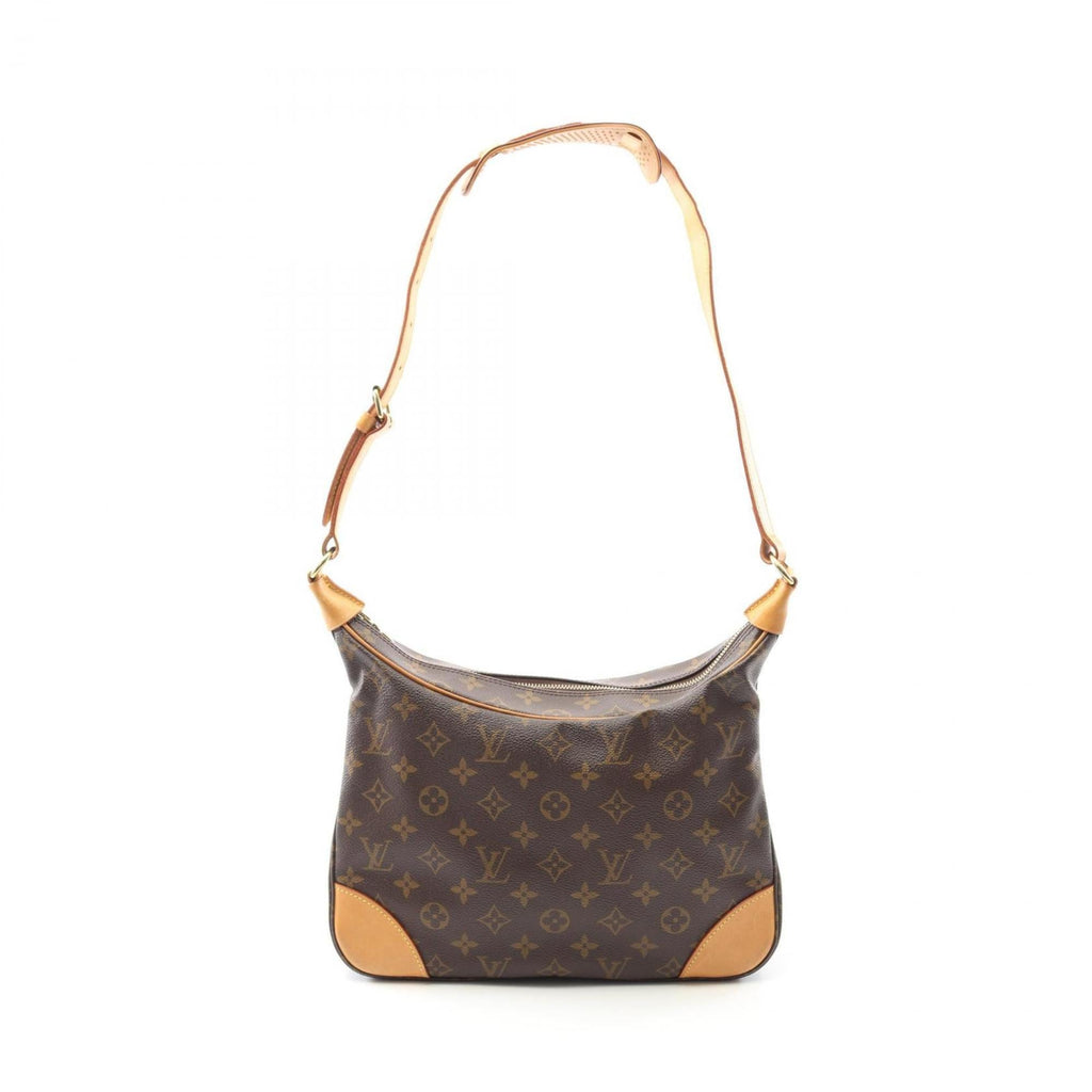 Louis Vuitton Brown Coated Canvas Leather Shoulder Bag