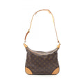 Louis Vuitton Brown Coated Canvas Leather Shoulder Bag