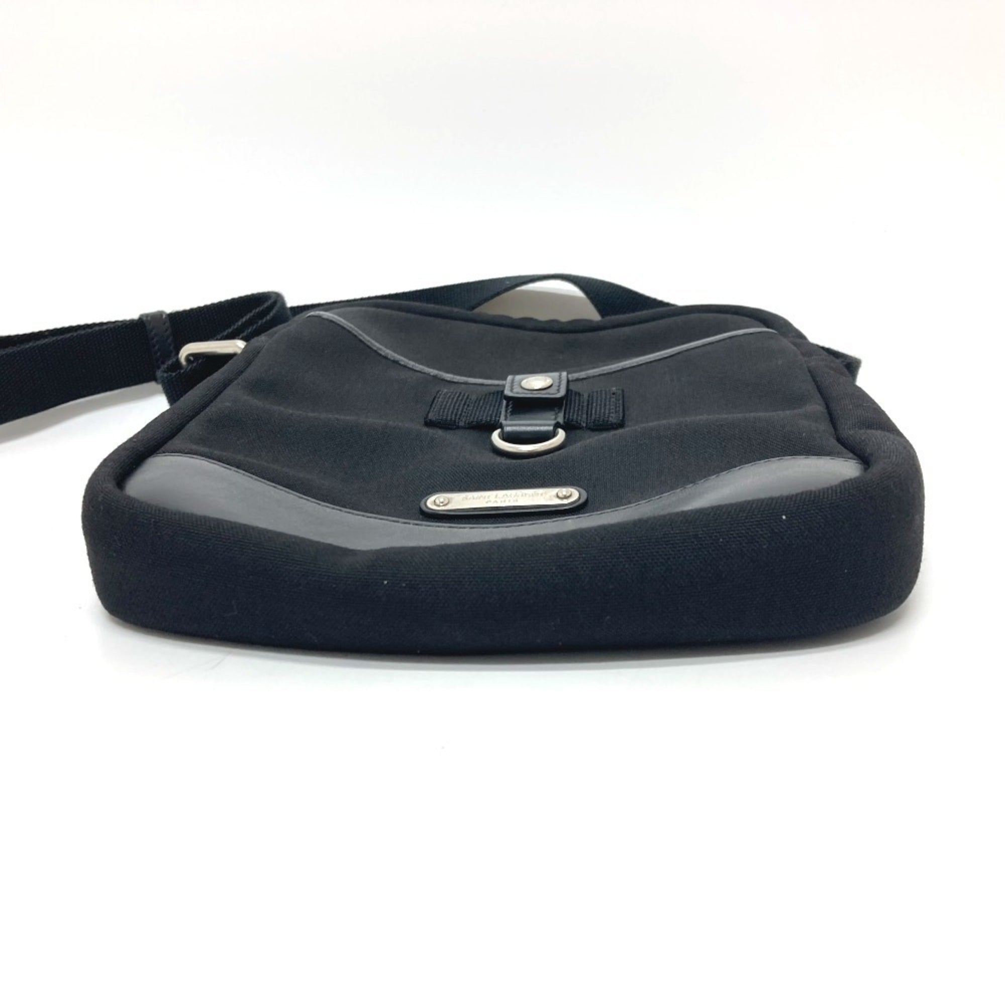 Saint Laurent Black Canvas Leather Shoulder Bag (Pre-Owned)