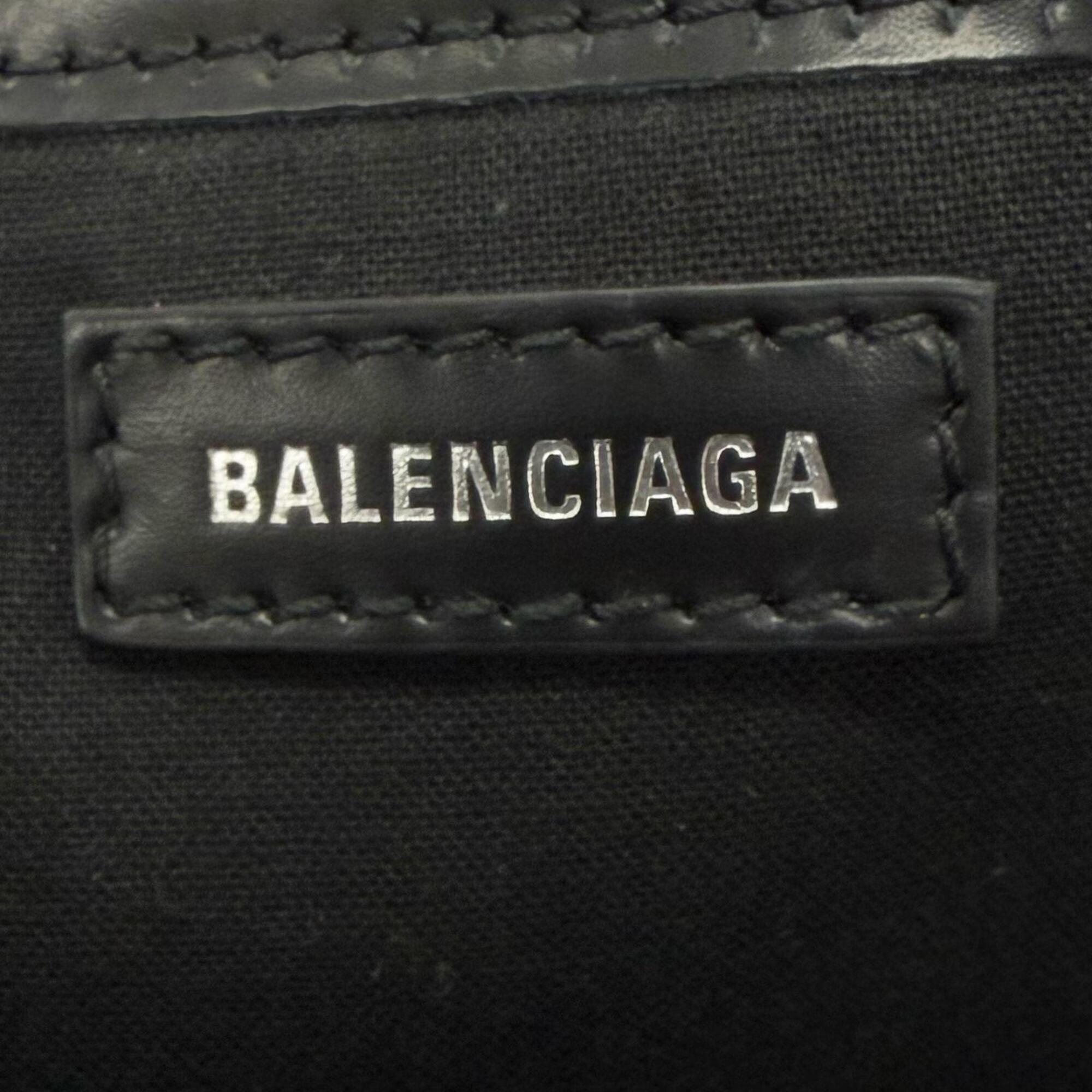 Balenciaga Black Canvas Leather Shoulder