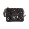 Louis Vuitton Black Tweed Spangles Leather Shoulder Bag
