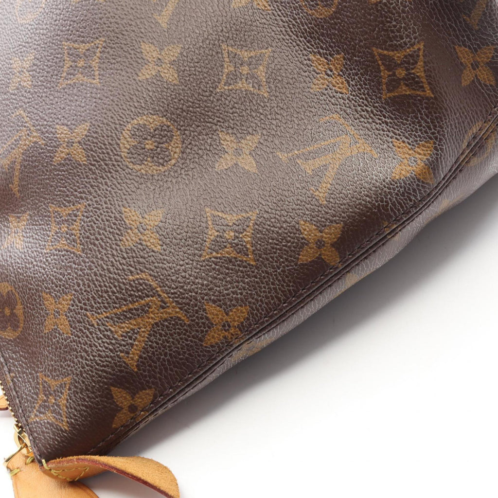 Louis Vuitton Brown Coated Canvas Leather Tote Bag