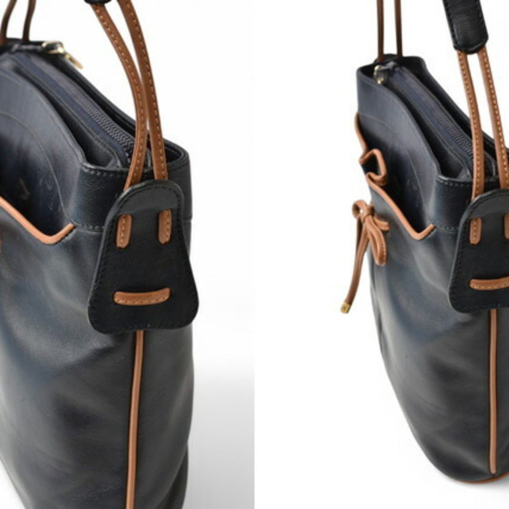 Celine Dark Navy Leather Shoulder Bag