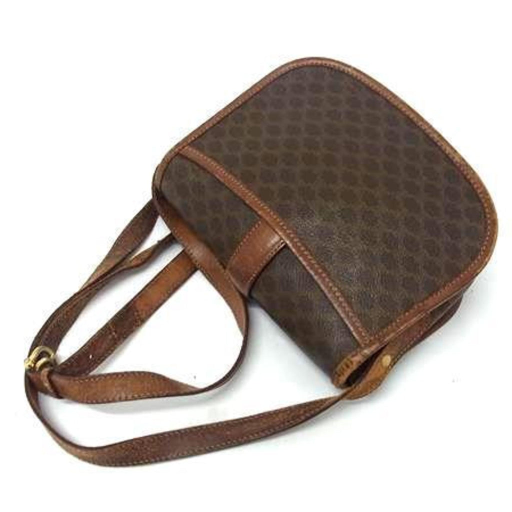 Celine Brown Pvc Leather Pochette Shoulder Bag